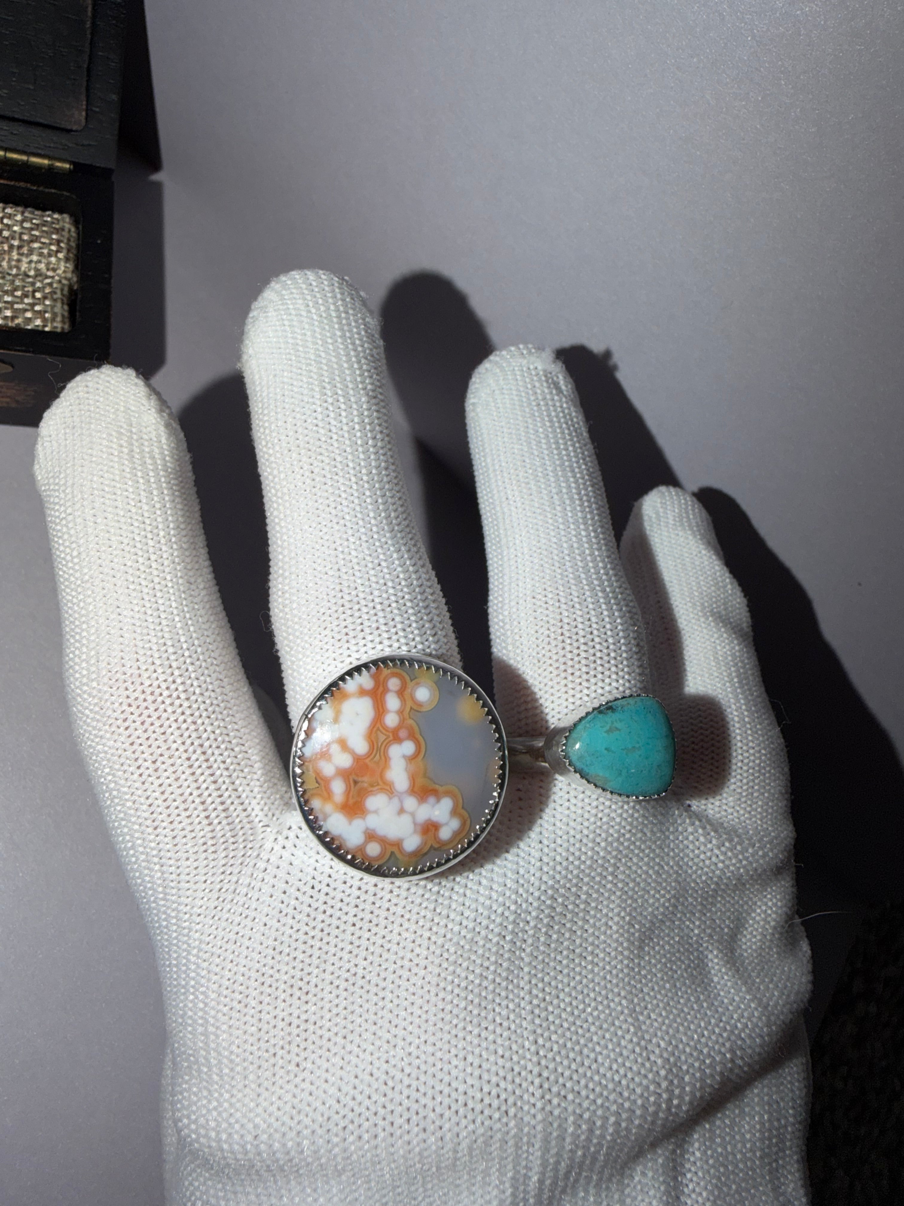 Big and Bold! Chunky Ocean Jasper "Orb" Statement Ring!