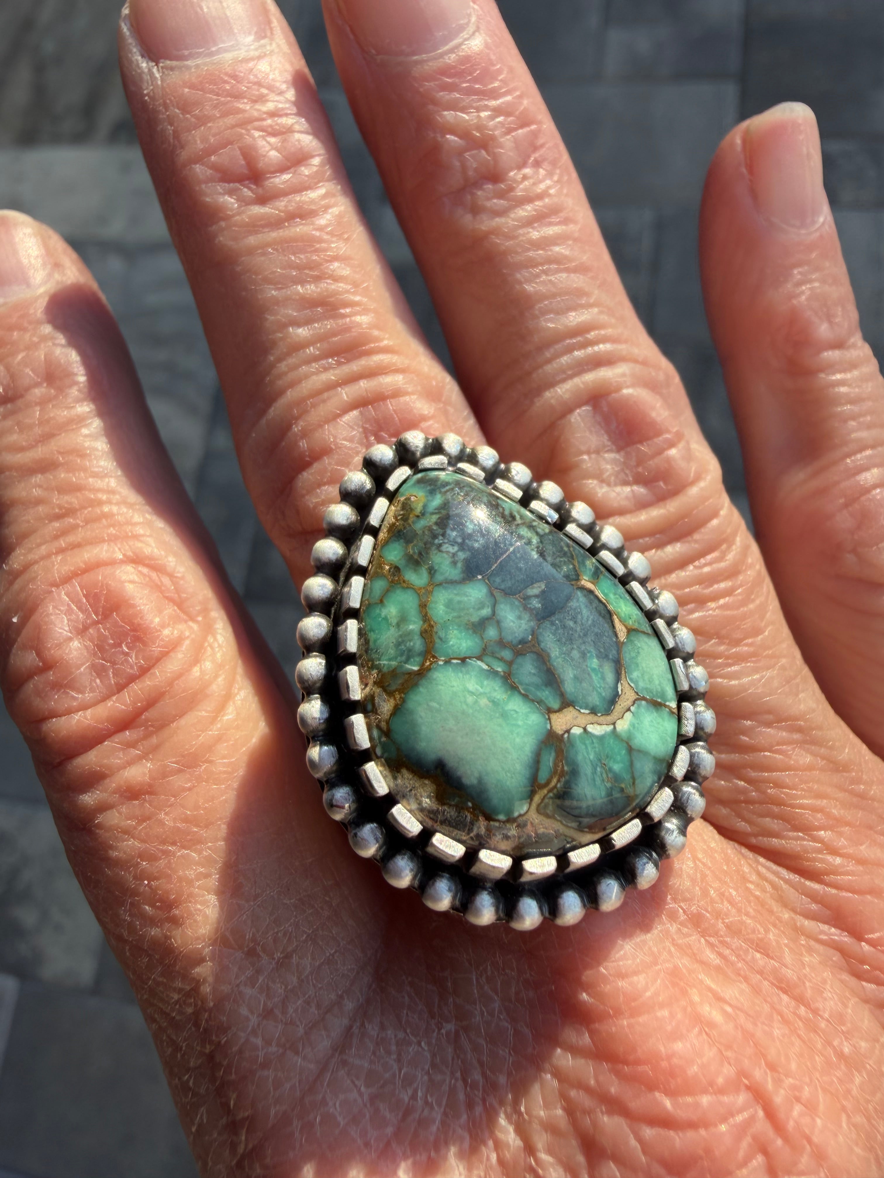 Blue Boy Variscite Statement Ring!!