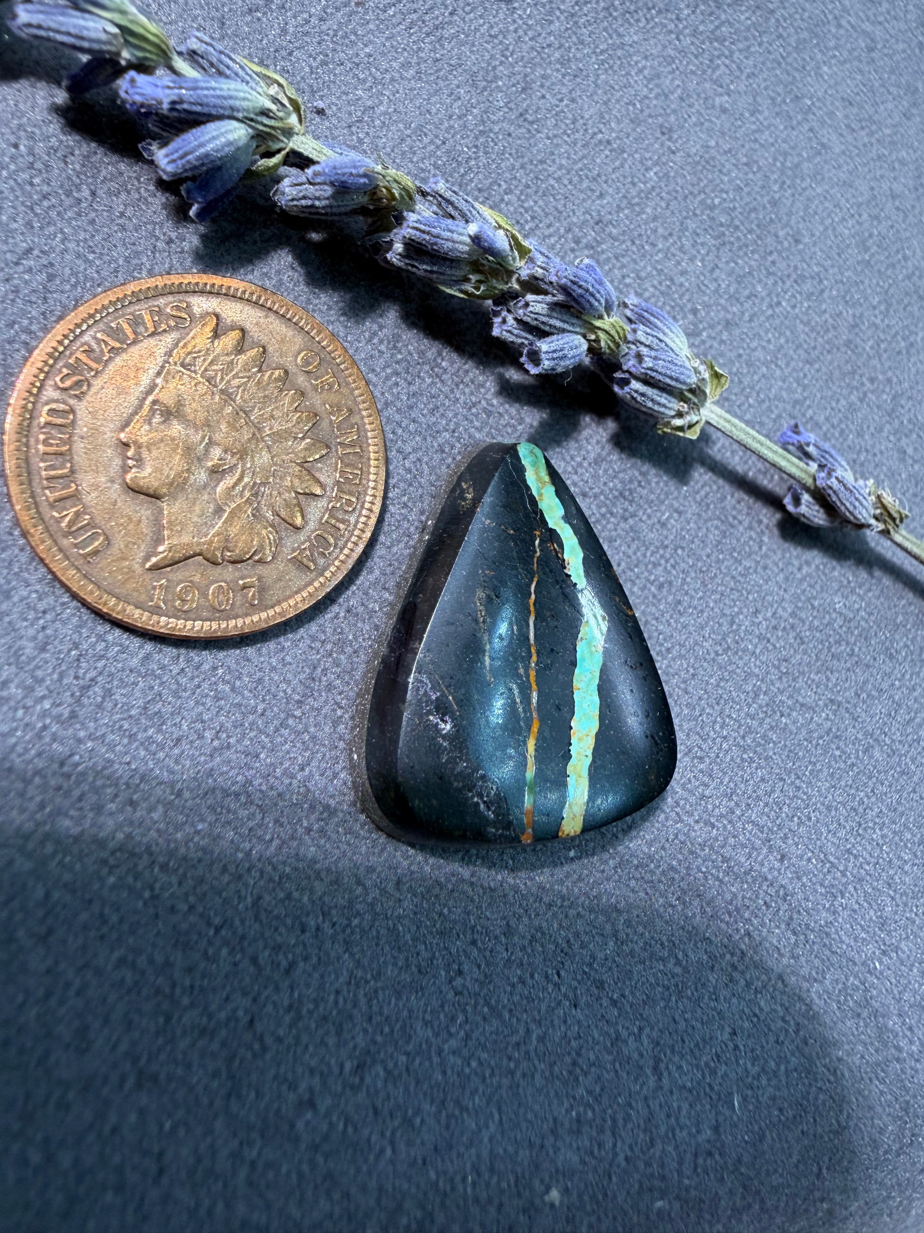 Beautiful BlackJack Turquoise Cabochon! On Sale!