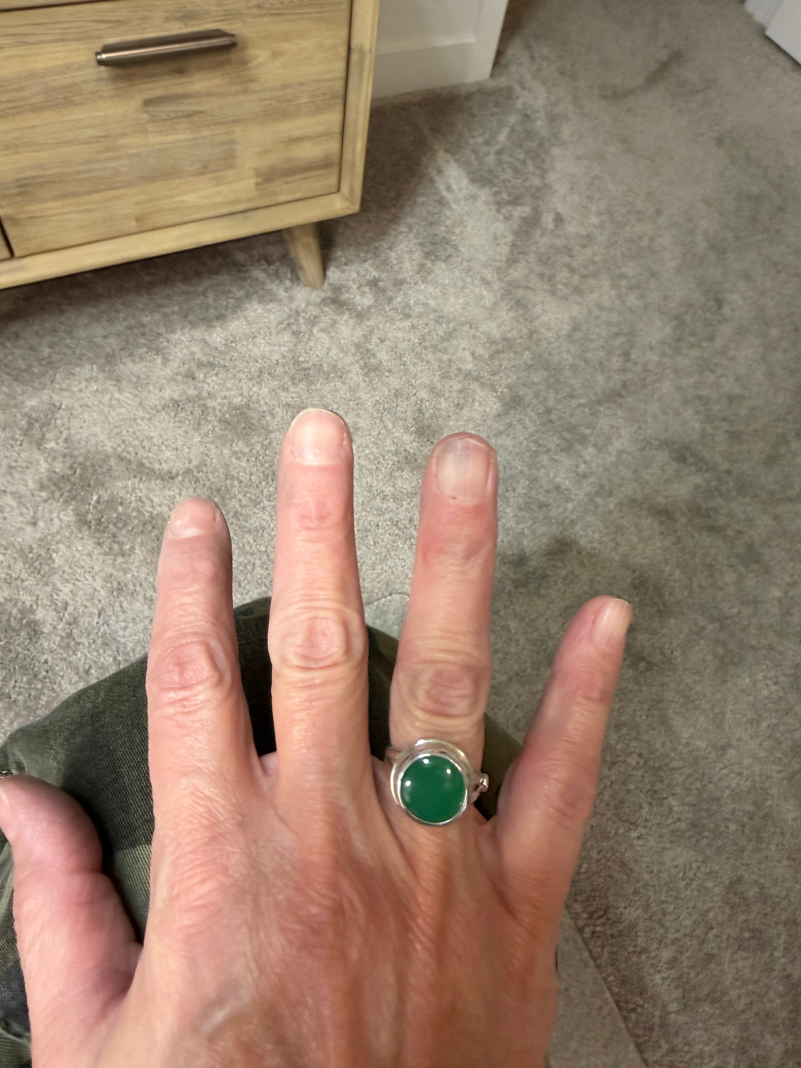"NEW Listing" Australian Chrysoprase Ring, Size 6.5.