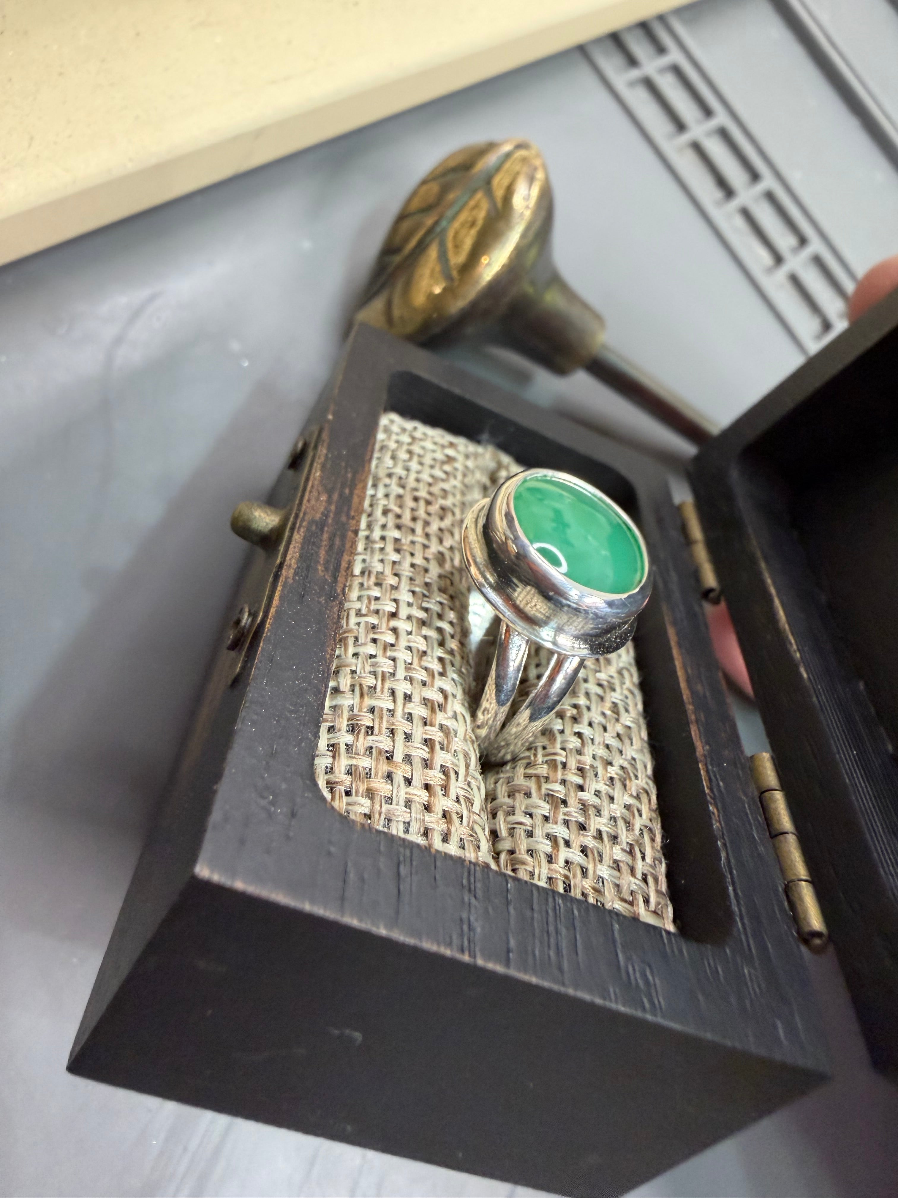 "NEW Listing" Australian Chrysoprase Ring, Size 6.5.