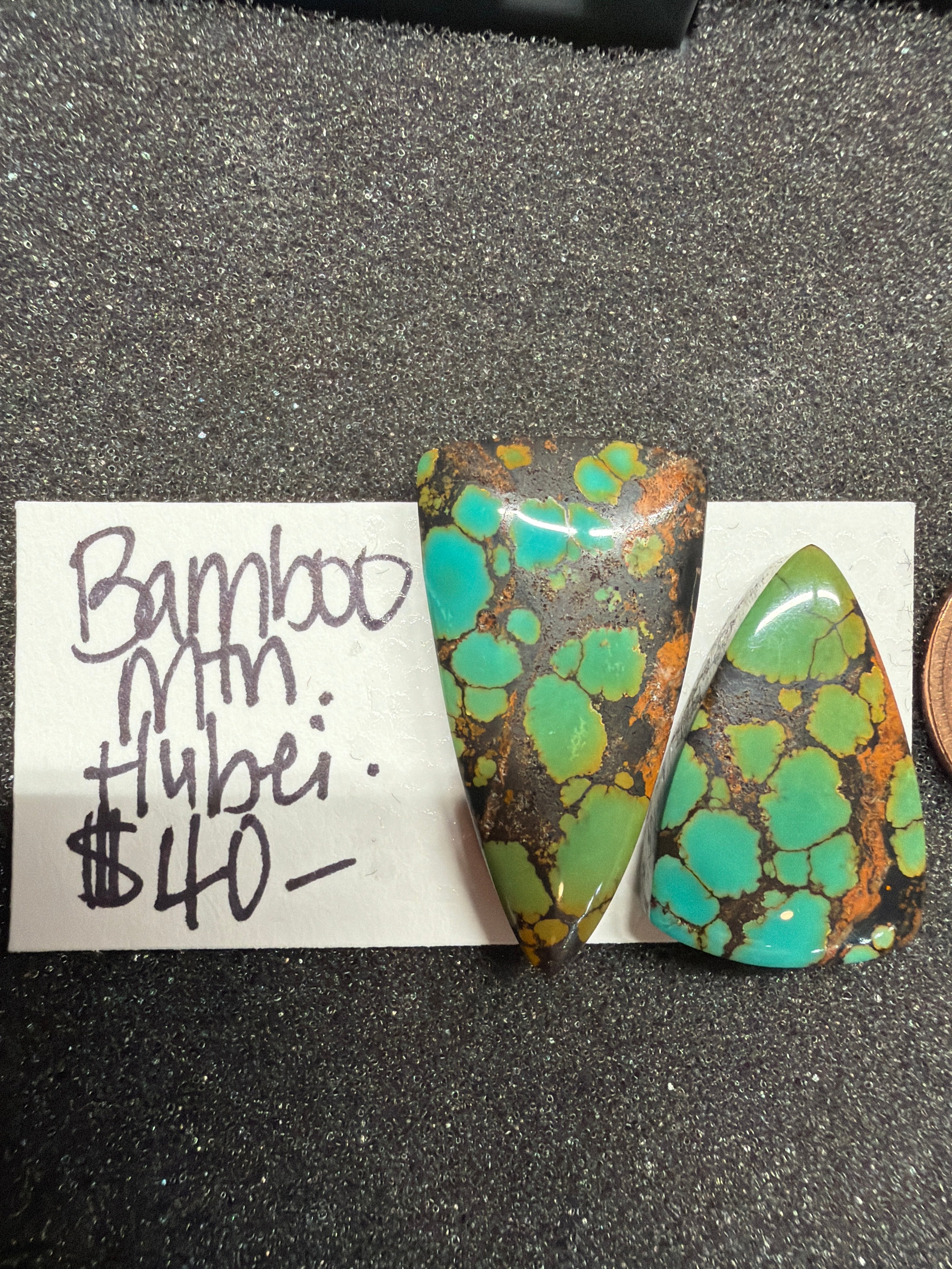 Two Stones for One Low Price! Polychrome Hubei Turquoise!