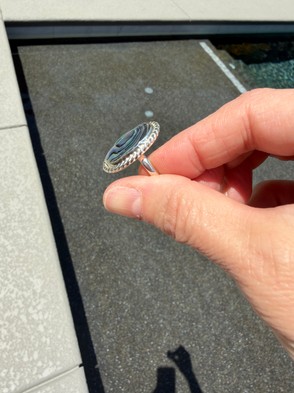 "NEW" Just added to the site! Abalone Shell Ring!!
