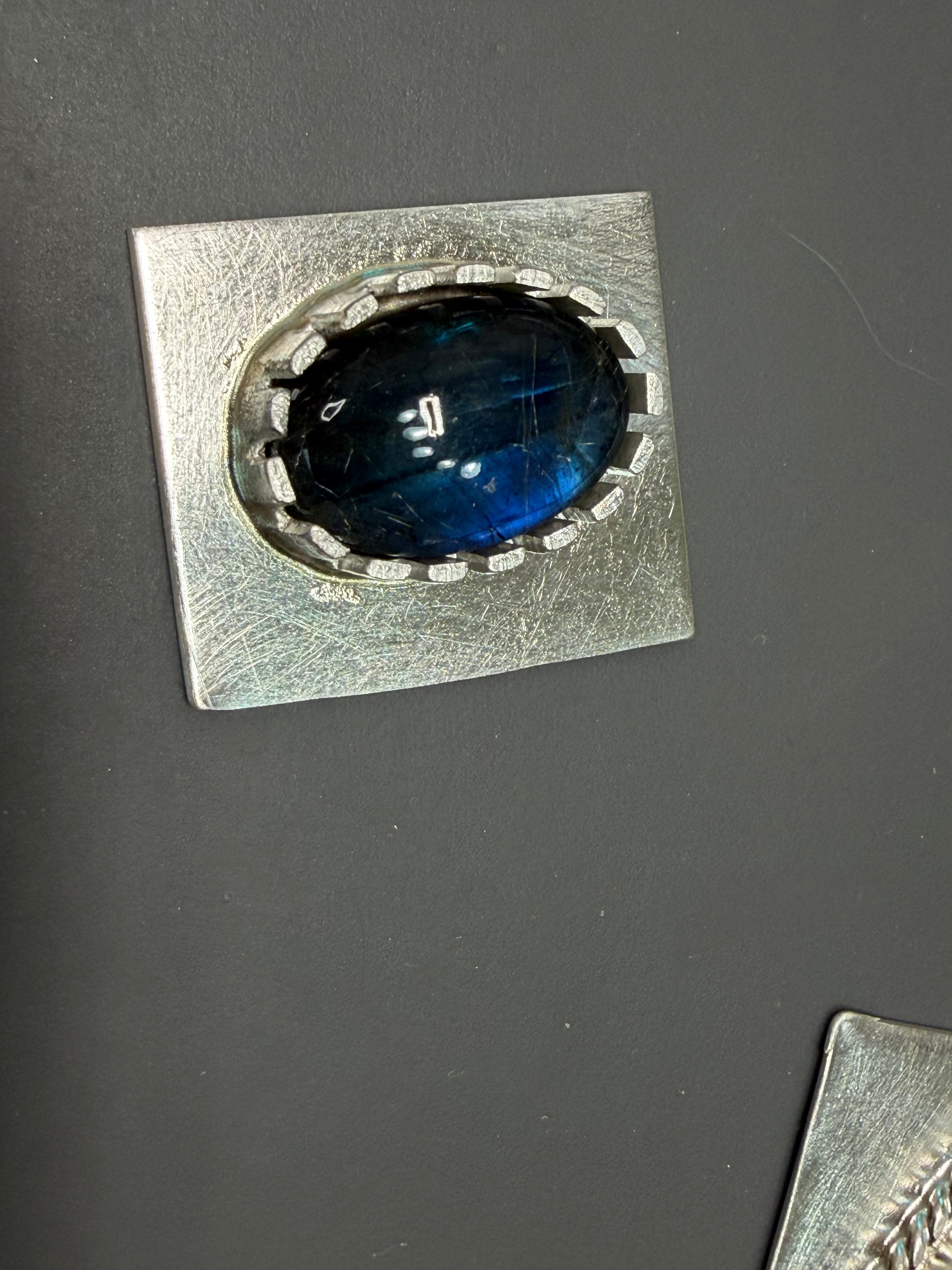 "New" Stunning Blue Labradorite Pendant and .925 Sterling Silver Chain