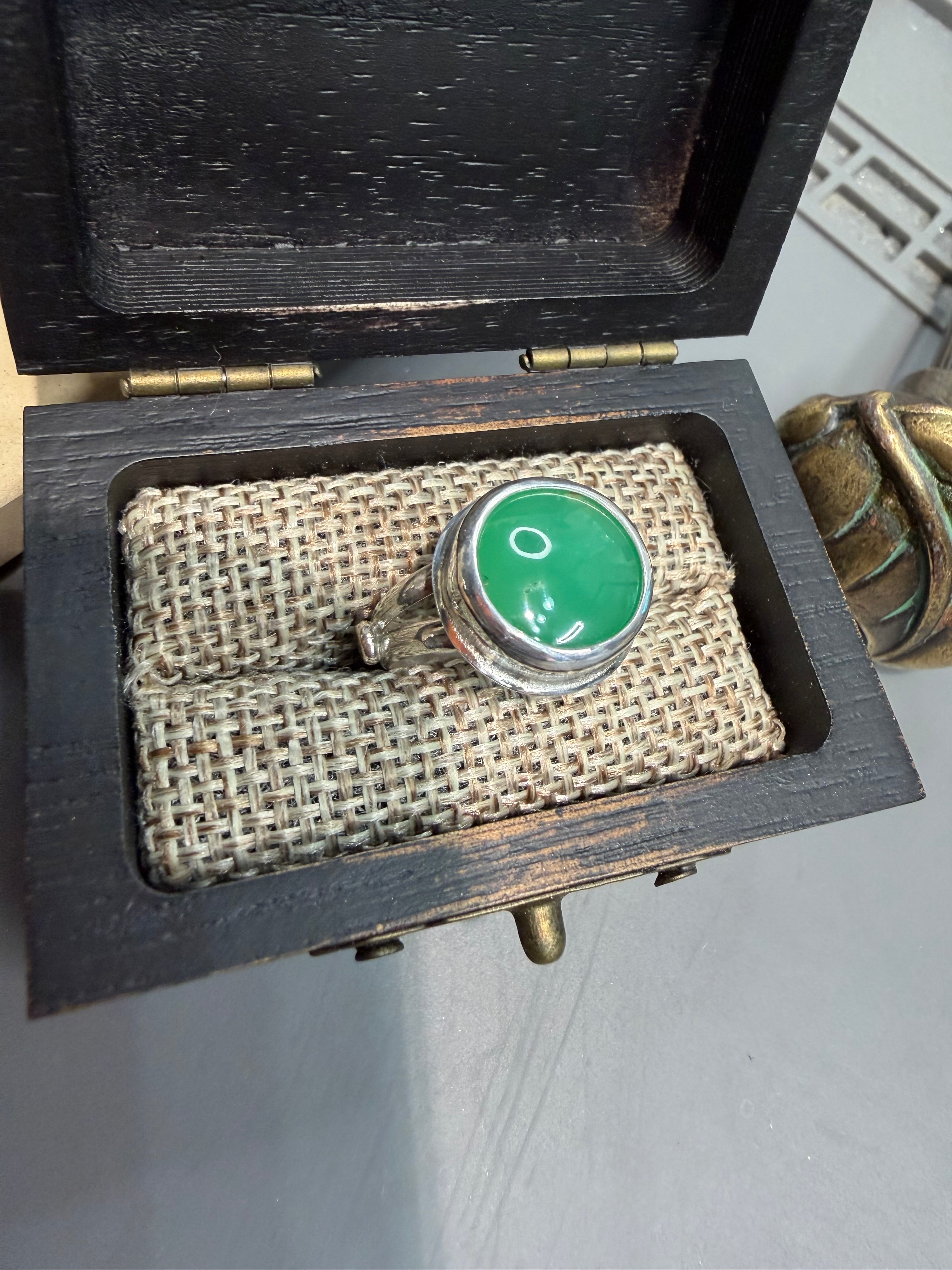 "NEW Listing" Australian Chrysoprase Ring, Size 6.5.