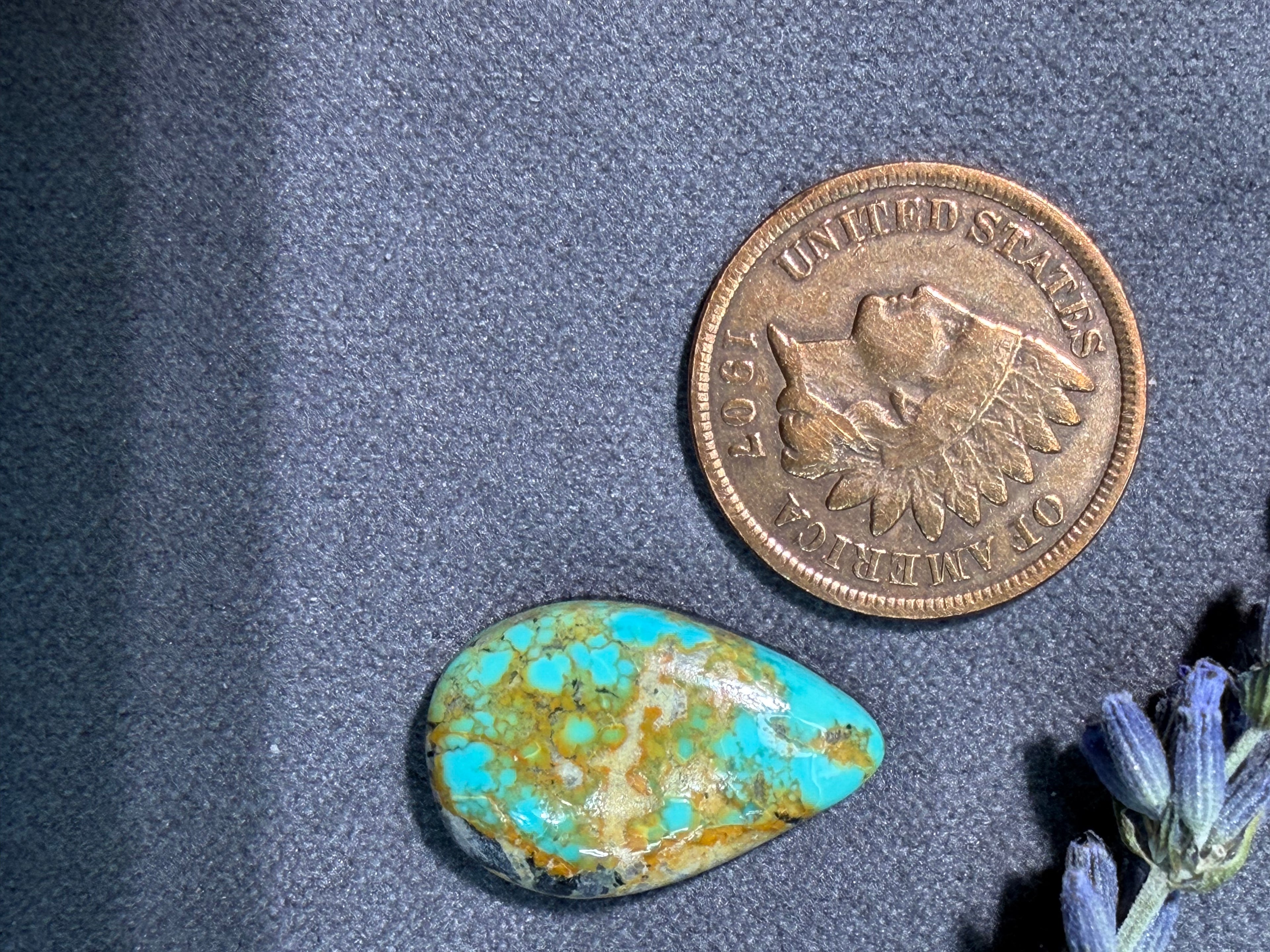 Stunning Natural BlackJack Turquoise Cabochon! On Sale!