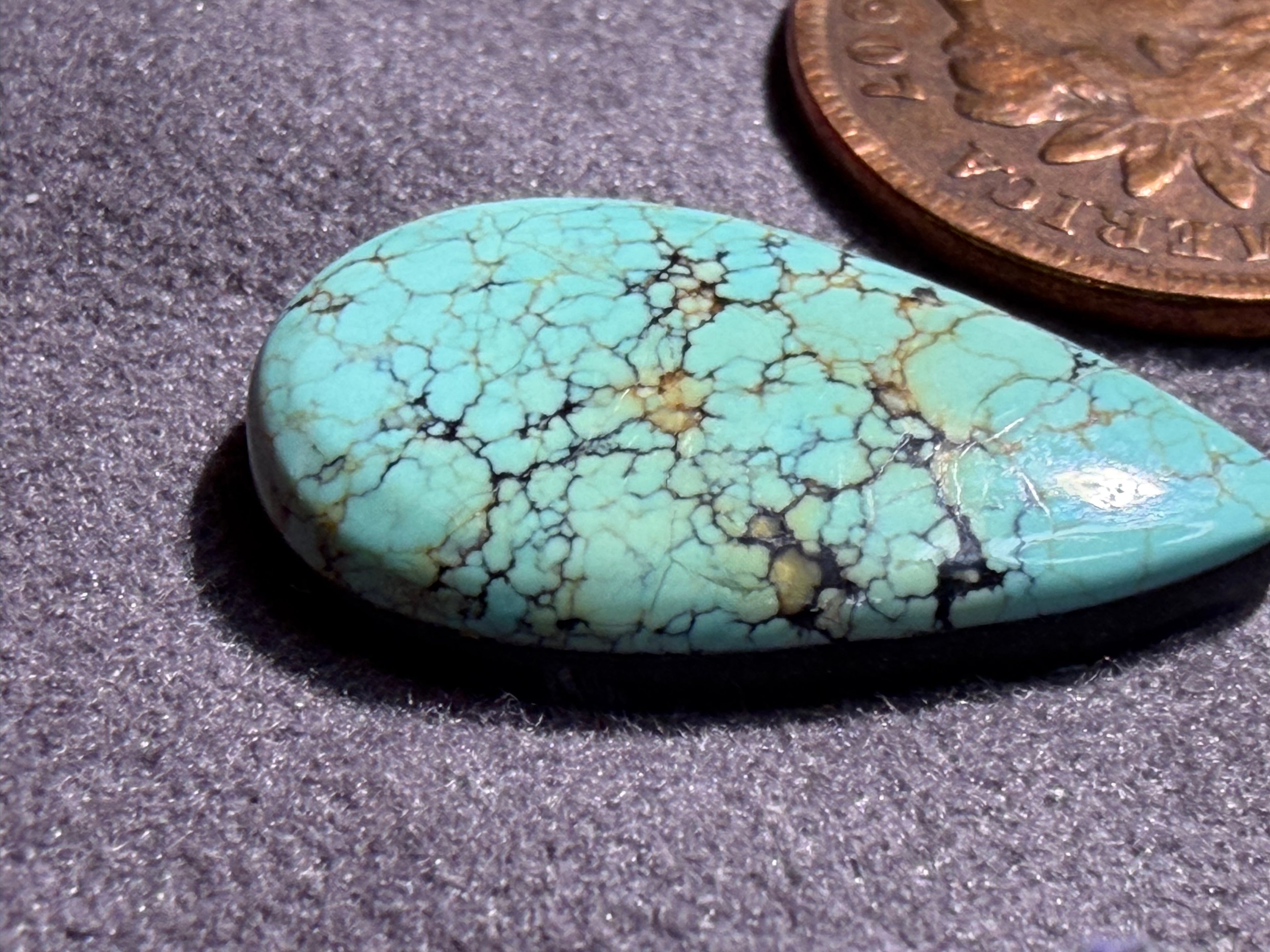 Sky Blue Natural BlackJack Turquoise Cabochon! On Sale!