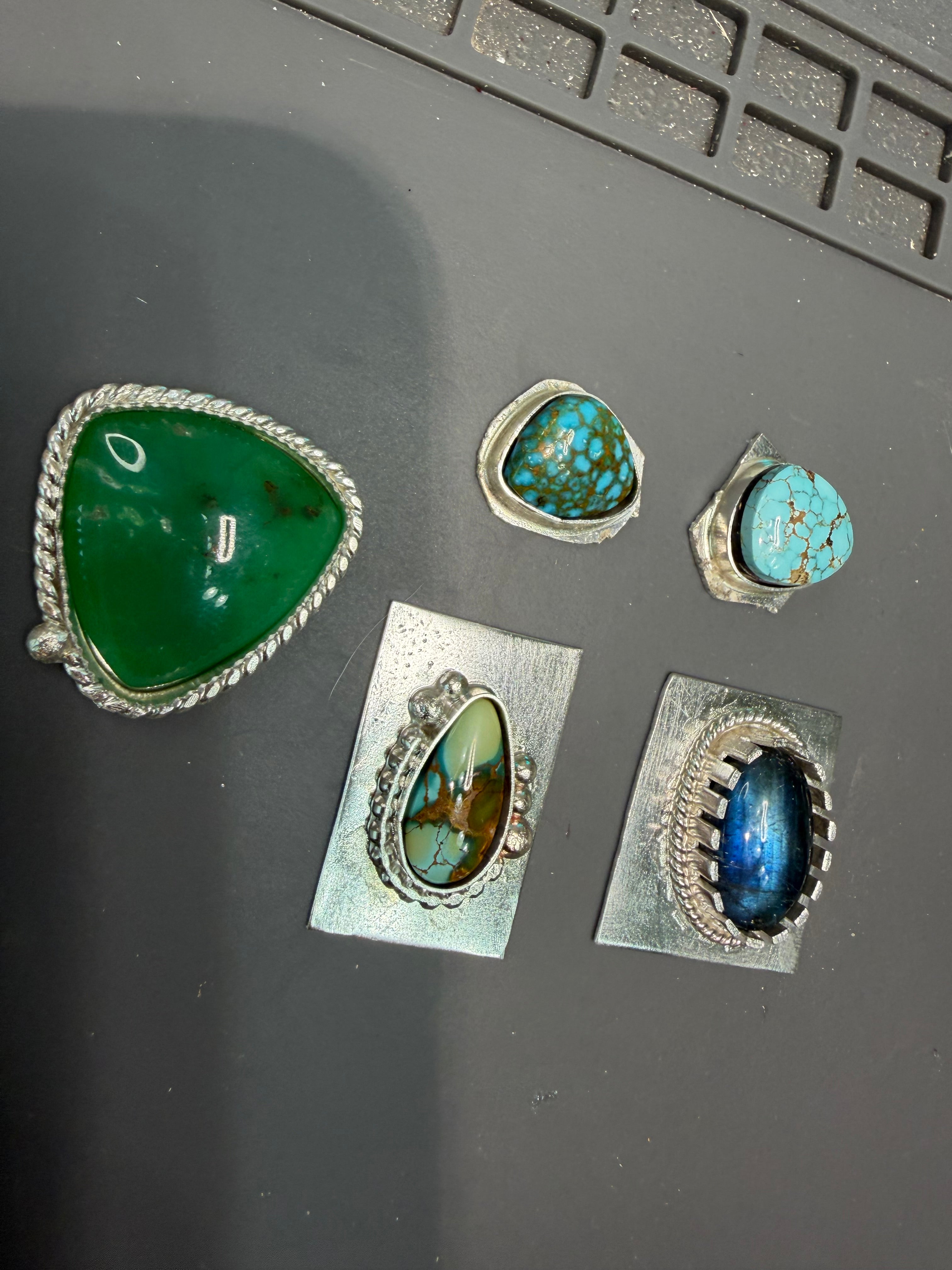 "New" Stunning Blue Labradorite Pendant and .925 Sterling Silver Chain