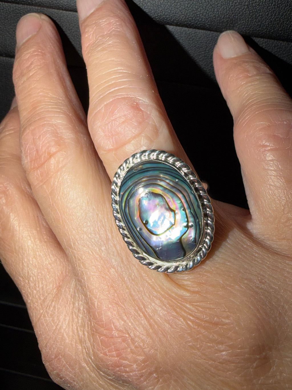 "NEW" Just added to the site! Abalone Shell Ring!!