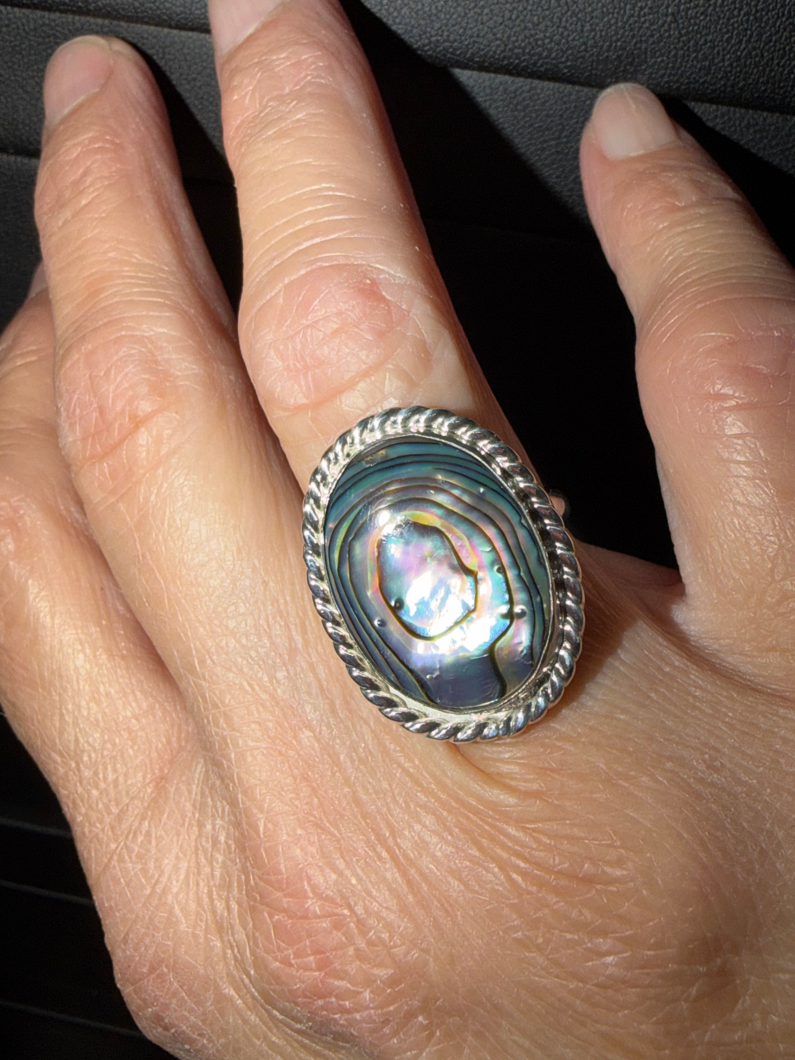 "NEW" Just added to the site! Abalone Shell Ring!!