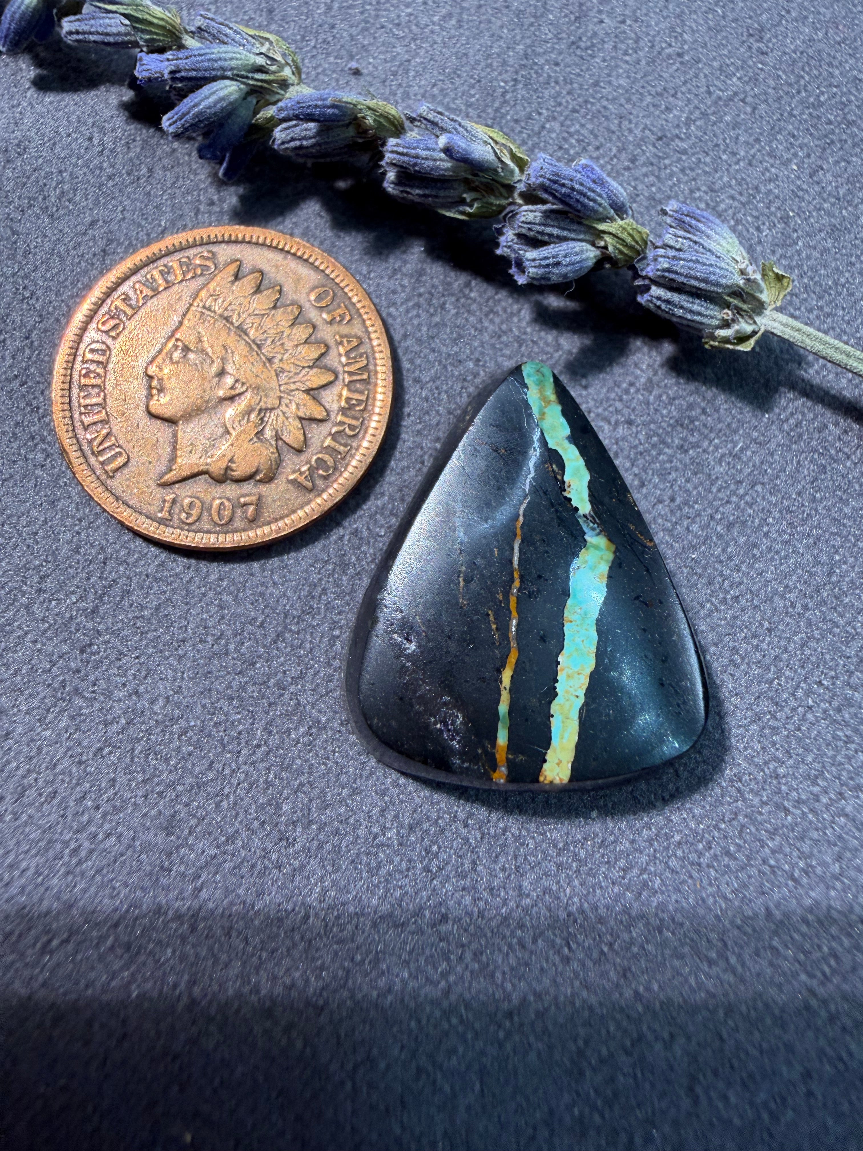 Beautiful BlackJack Turquoise Cabochon! On Sale!