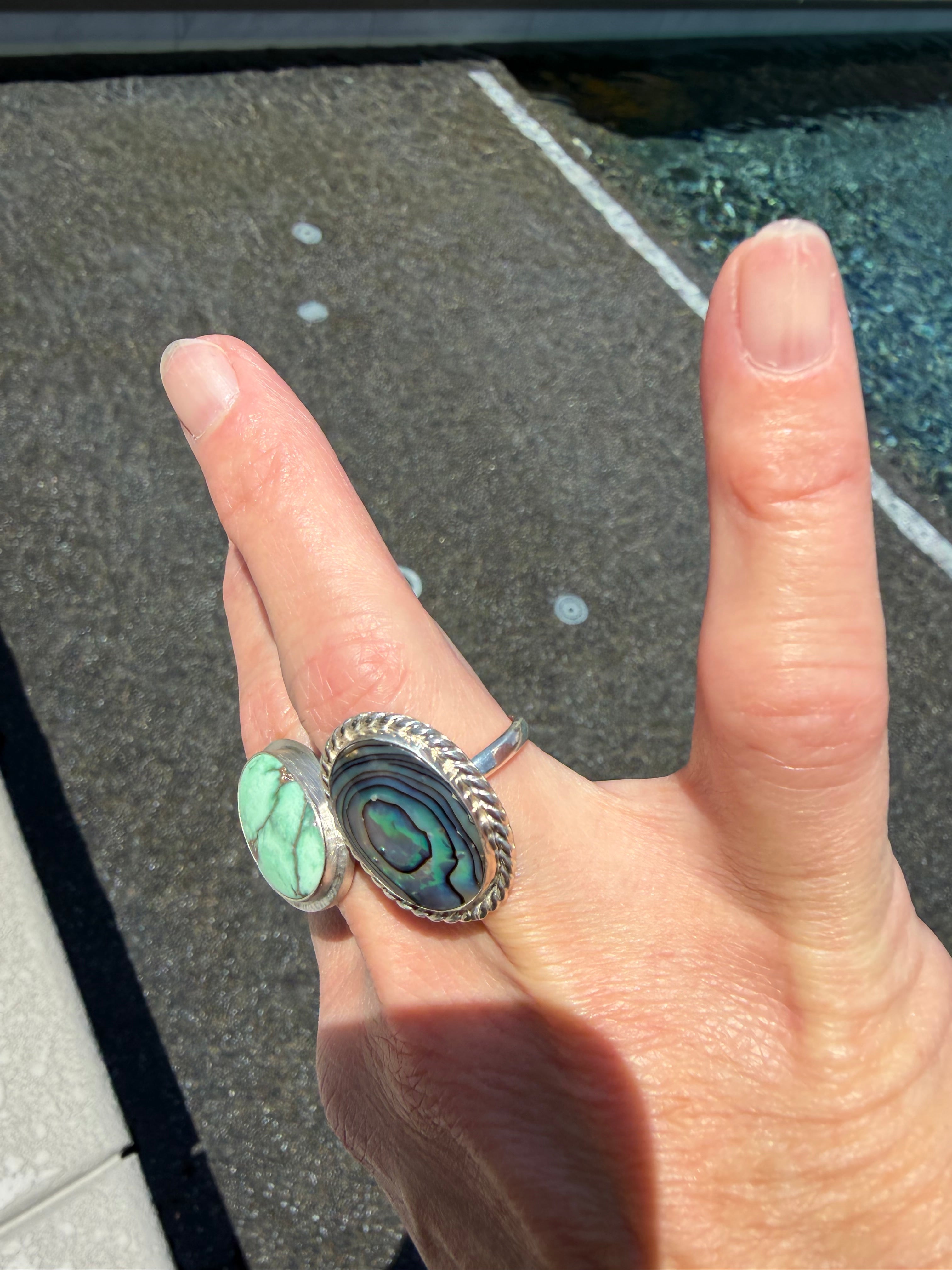 "NEW" Just added to the site! Abalone Shell Ring!!