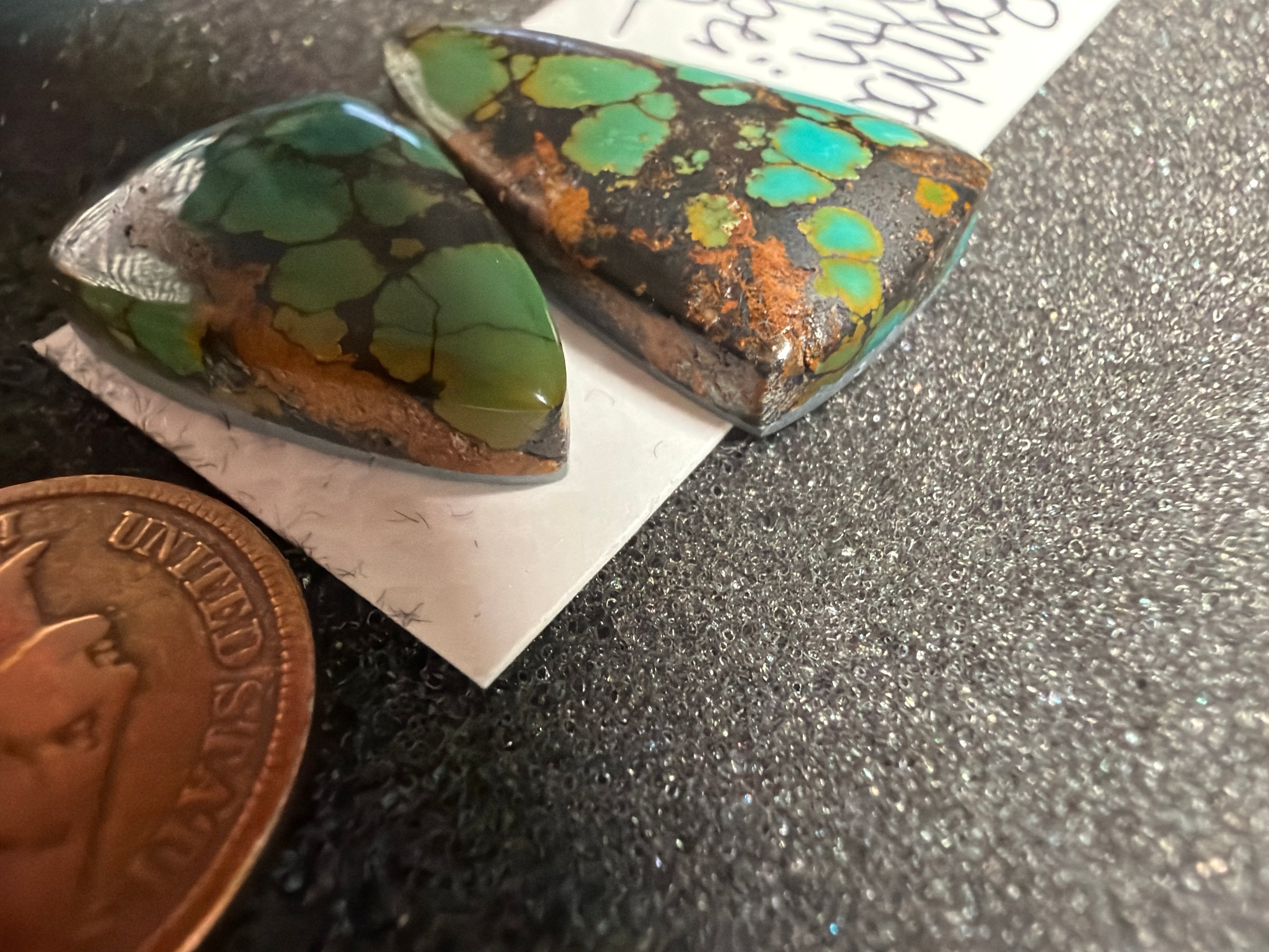 Two Stones for One Low Price! Polychrome Hubei Turquoise!
