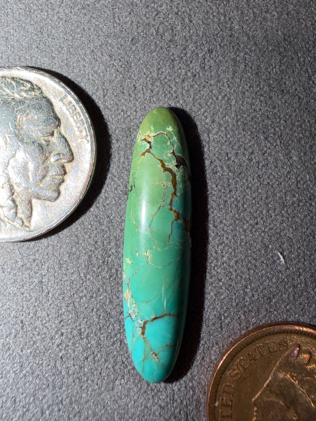 This Royston Cabochon has a stunning display of colors! Unbacked! On Sale!