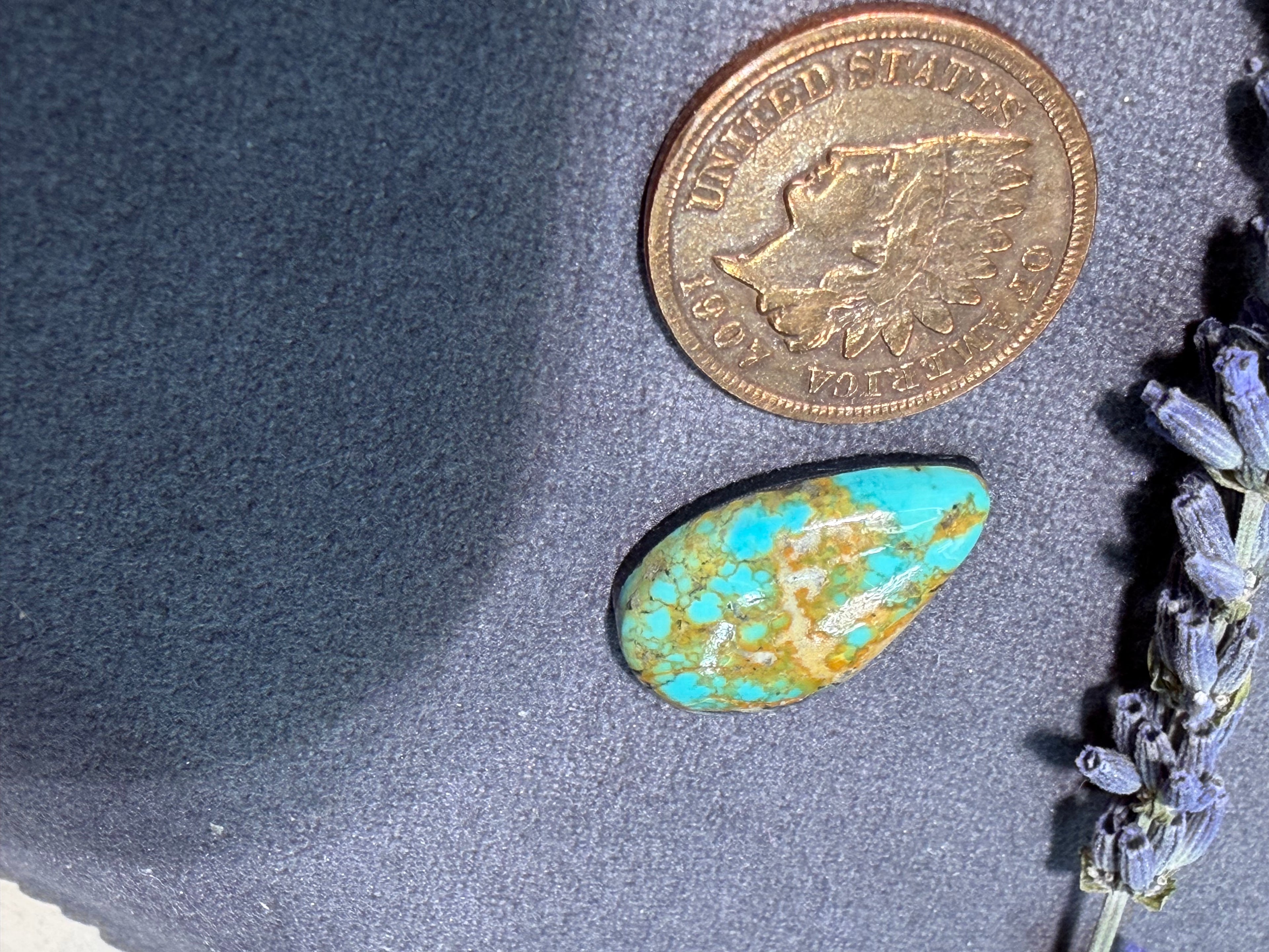 Stunning Natural BlackJack Turquoise Cabochon! On Sale!