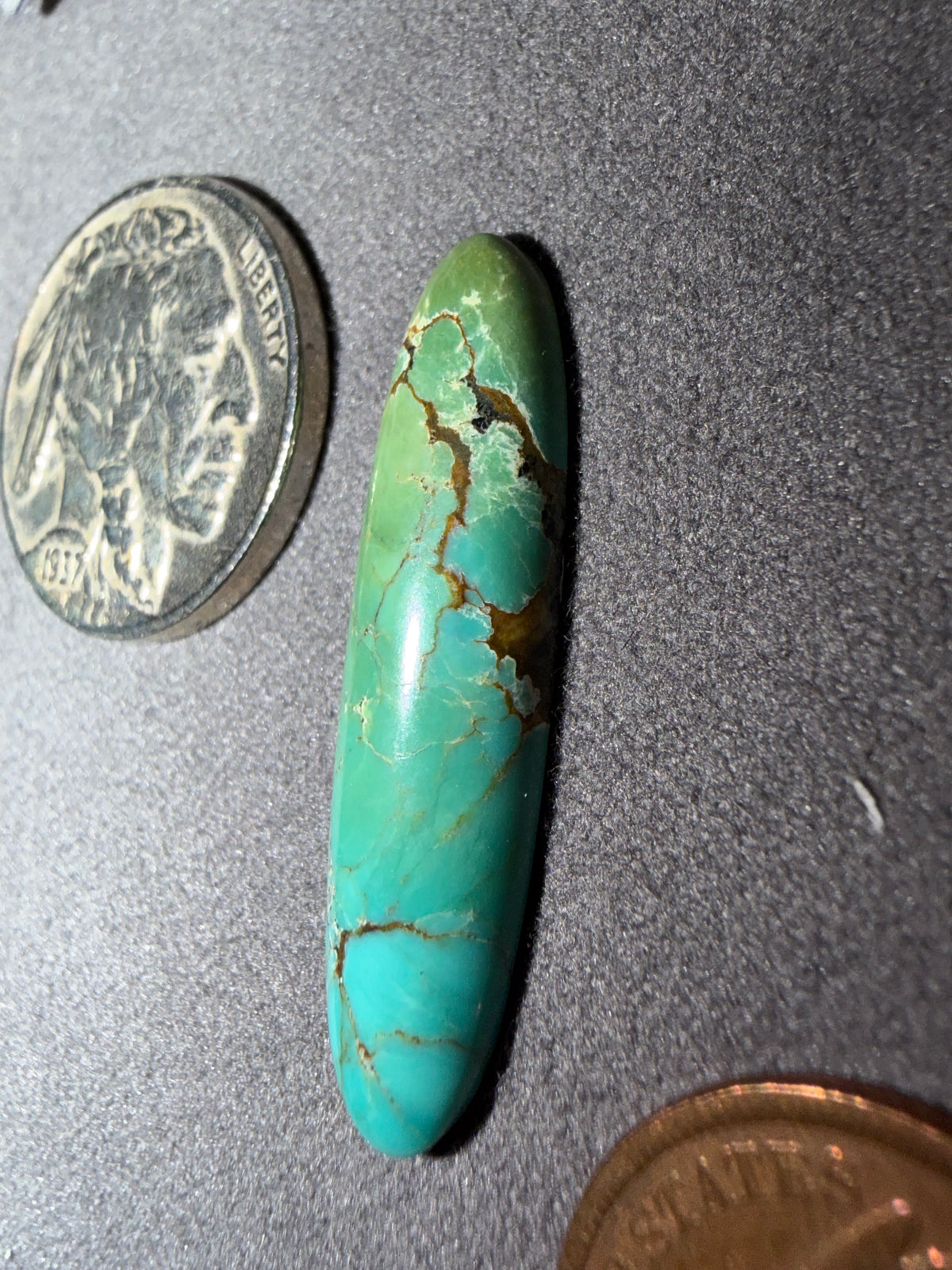 This Royston Cabochon has a stunning display of colors! Unbacked! On Sale!
