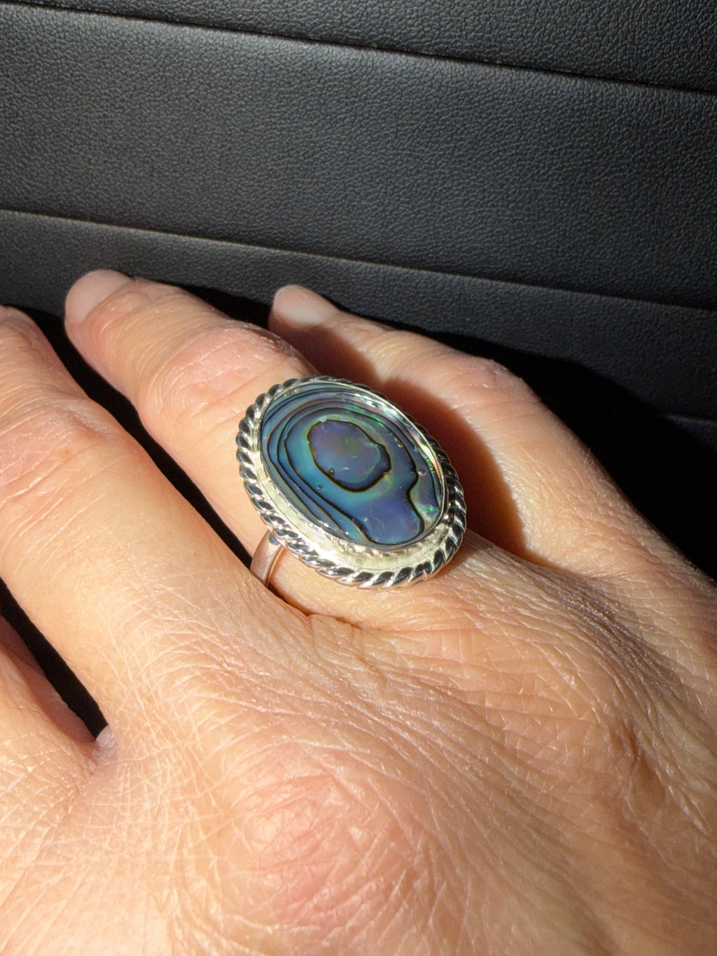 "NEW" Just added to the site! Abalone Shell Ring!!