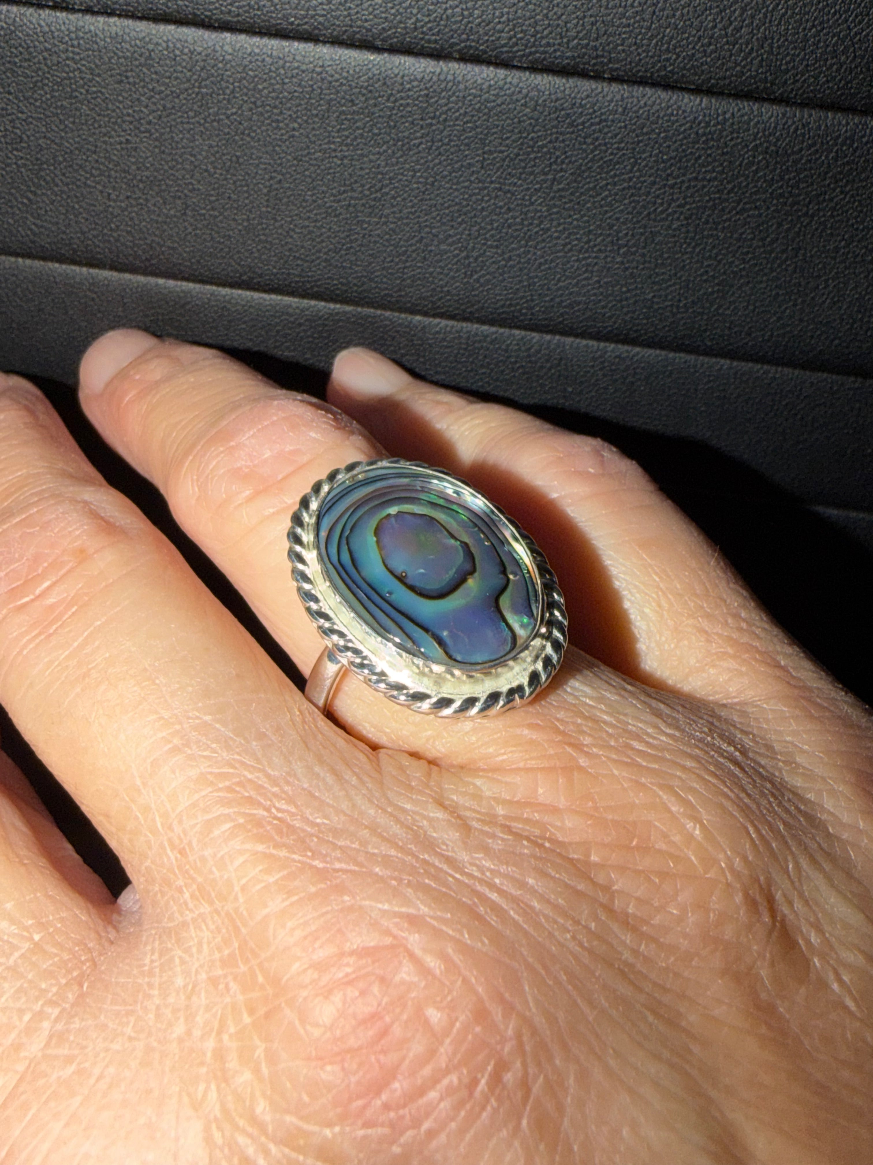 "NEW" Just added to the site! Abalone Shell Ring!!