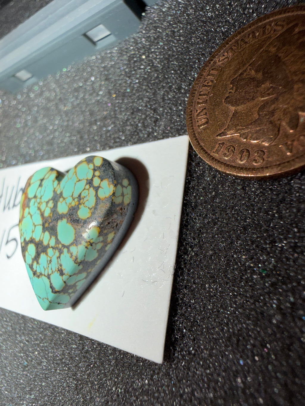 Heart Shaped Qingu Hubei Turquoise Cabochon! On Sale!