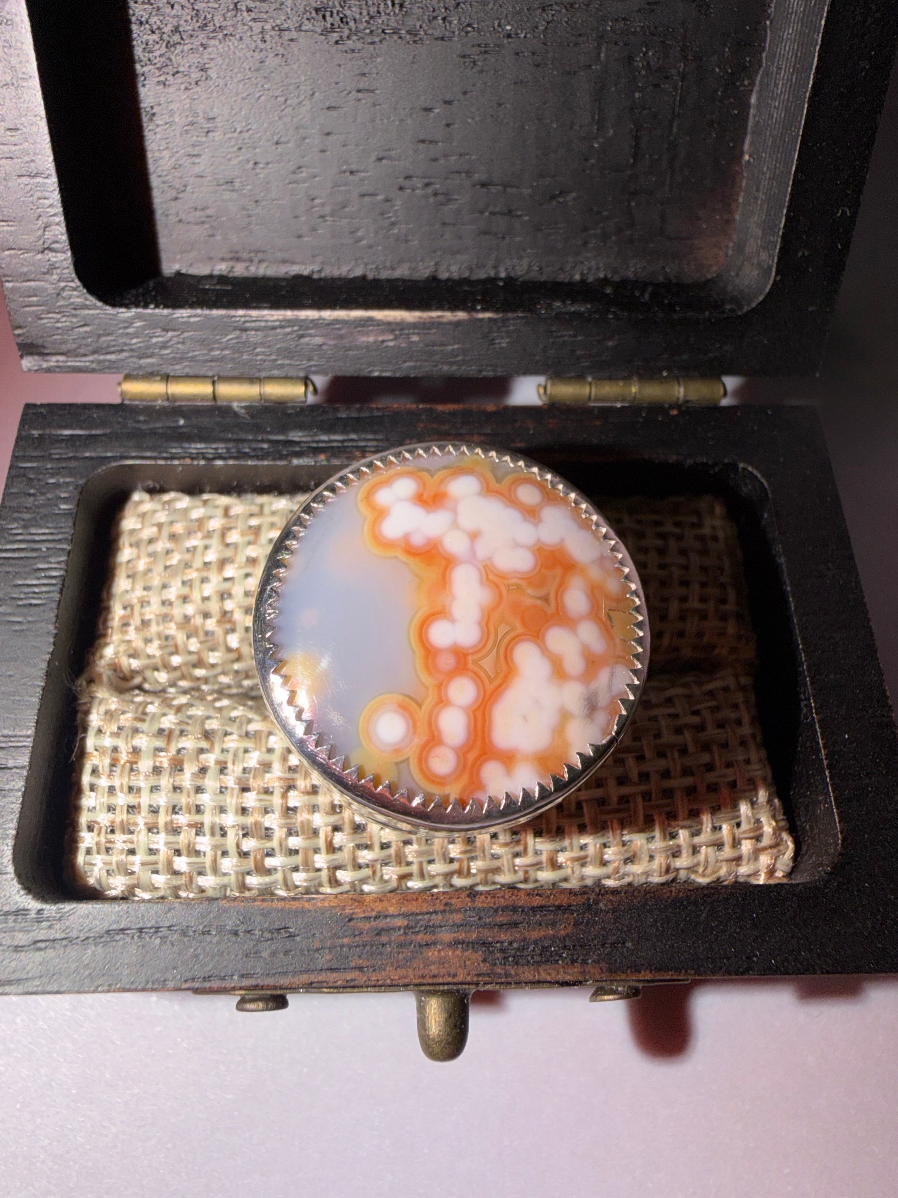 Big and Bold! Chunky Ocean Jasper "Orb" Statement Ring!