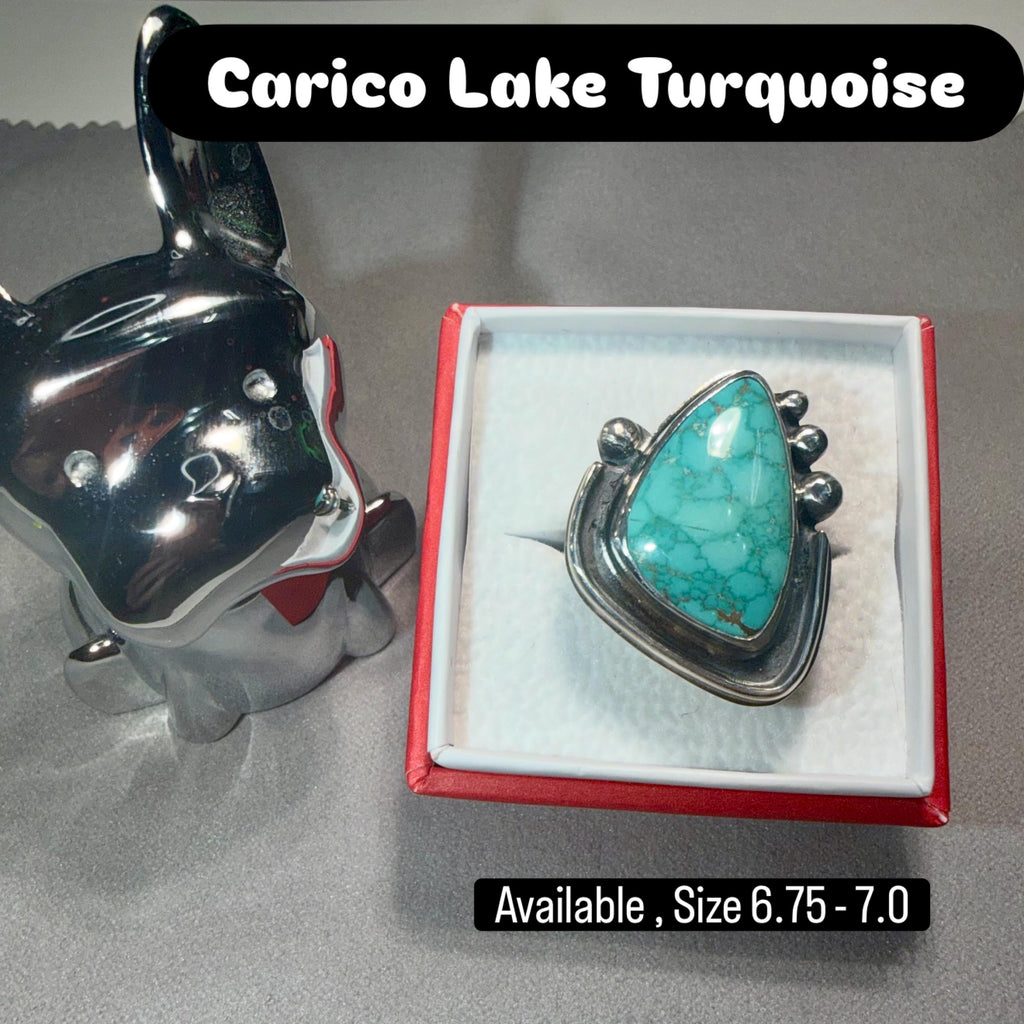 Rare Blue Carico Lake Turquoise Ring! One of a Kind!!