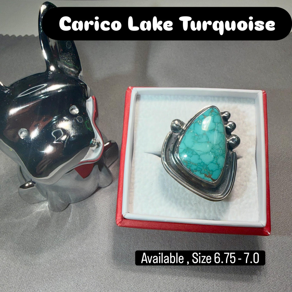 Rare Blue Carico Lake Turquoise Ring! One of a Kind!!