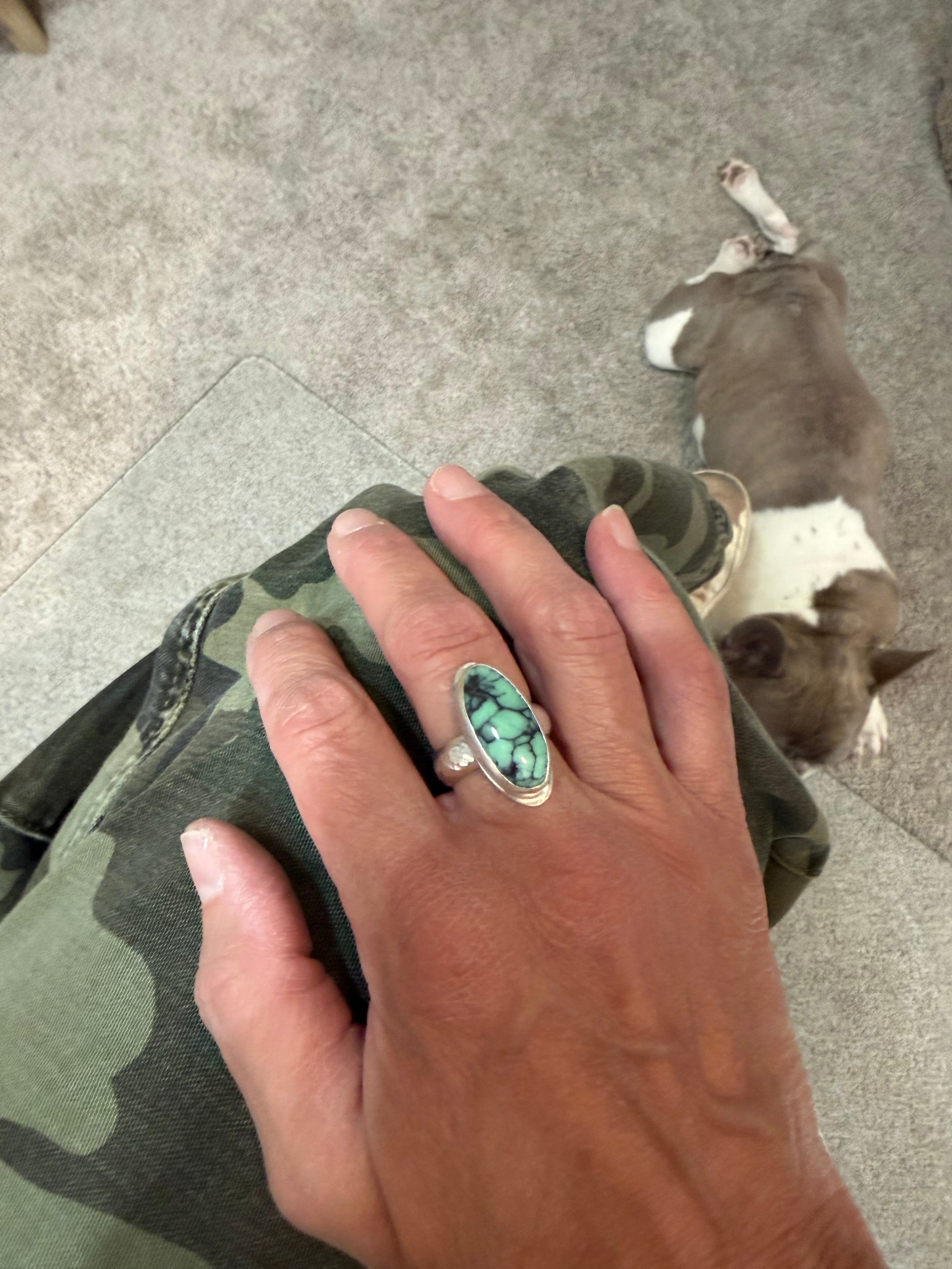On Sale Now! Persian Variscite stone set in Sterling Silver! OH MY GAWD!!!
