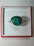 Just Added to the Site! Red Web Kingman Turquoise Every Day Ring! Size 8!