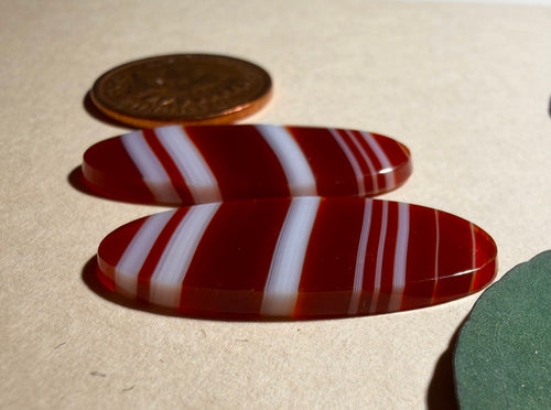 A Pair of Sardonyx! Stunning!  - High Quality Sardonyx - On Sale! (Unbacked)