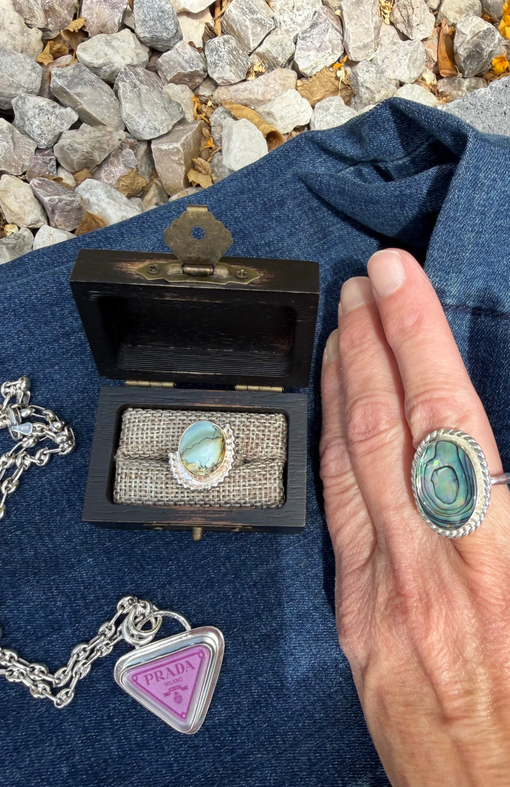 "NEW" Just added to the site! Abalone Shell Ring!!