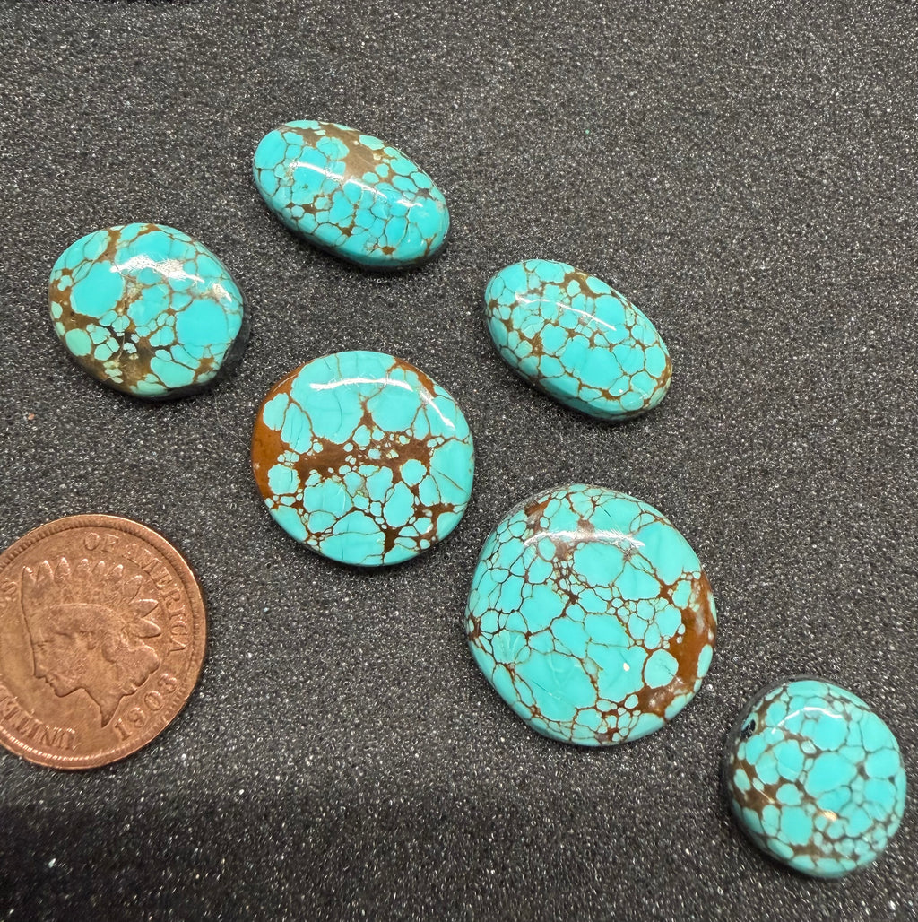 Classic Western Designs Look Amazing with Sierra Nevada Turquoise! (6-Stone Set)