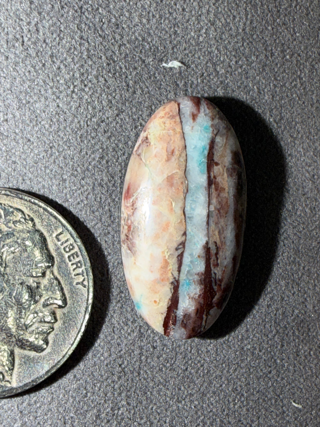 So Incredibly Unique and Stunning - Bisbee Turquoise Cabochon! On Sale!