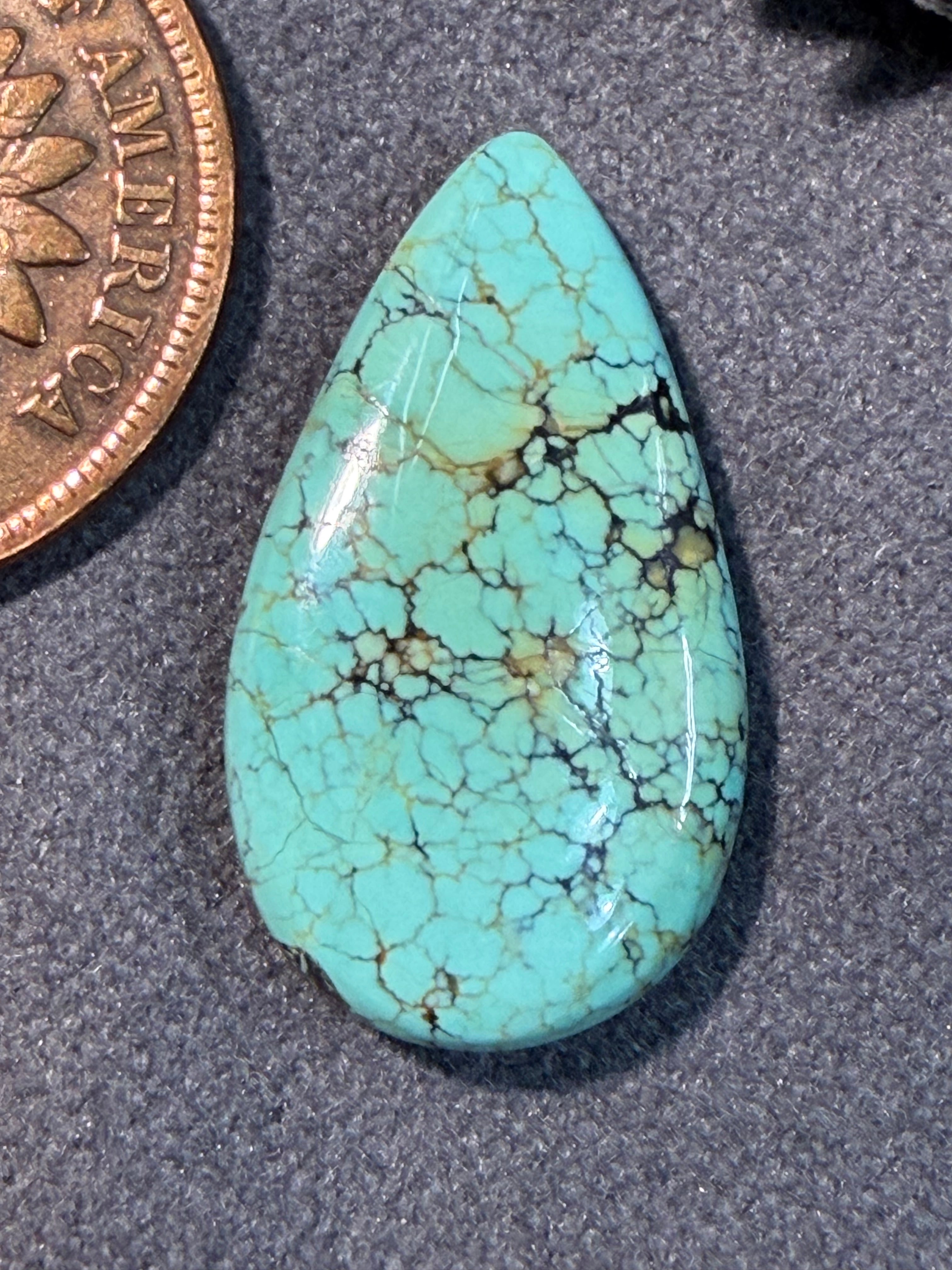 Sky Blue Natural BlackJack Turquoise Cabochon! On Sale!