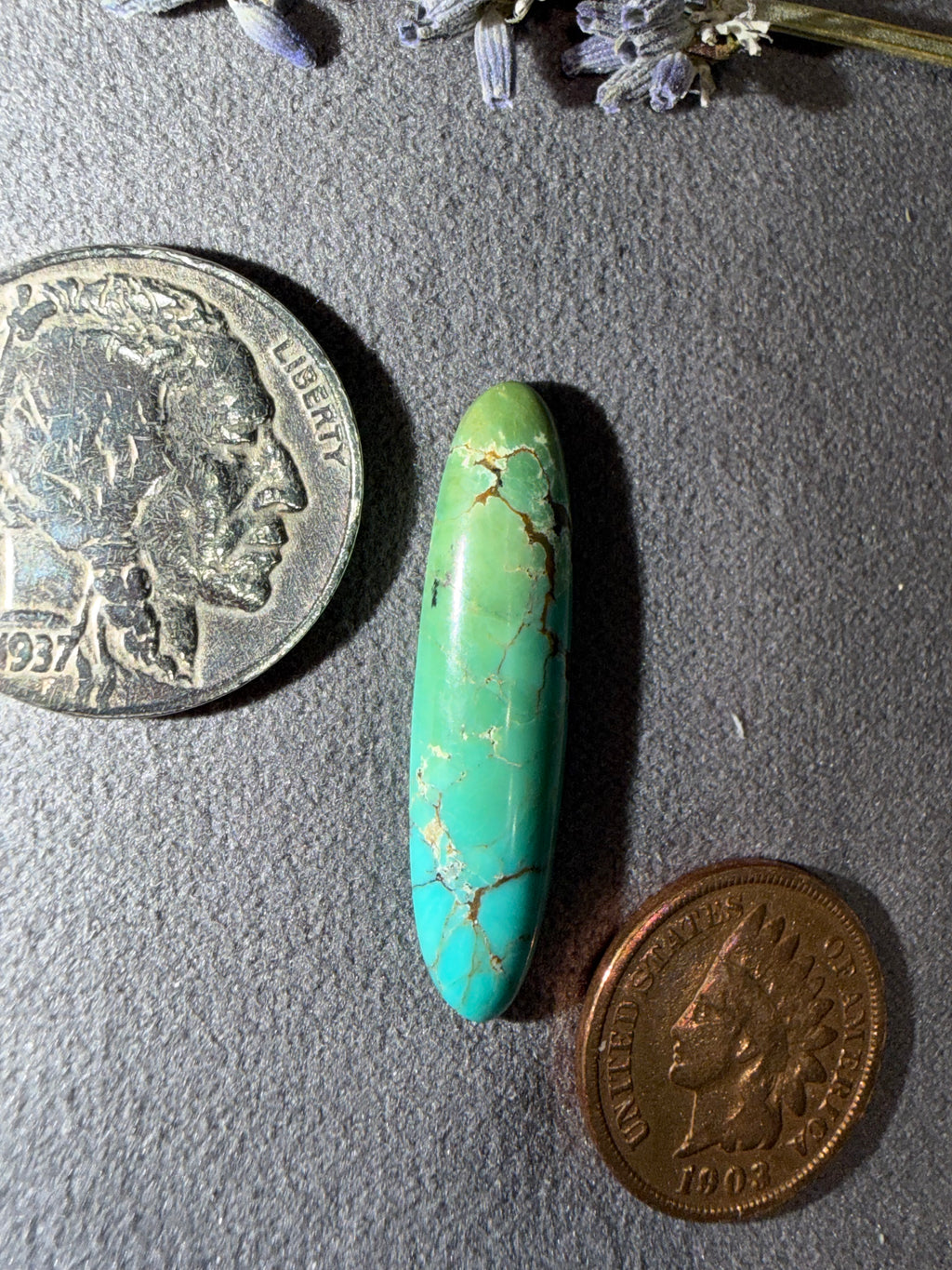 This Royston Cabochon has a stunning display of colors! Unbacked! On Sale!