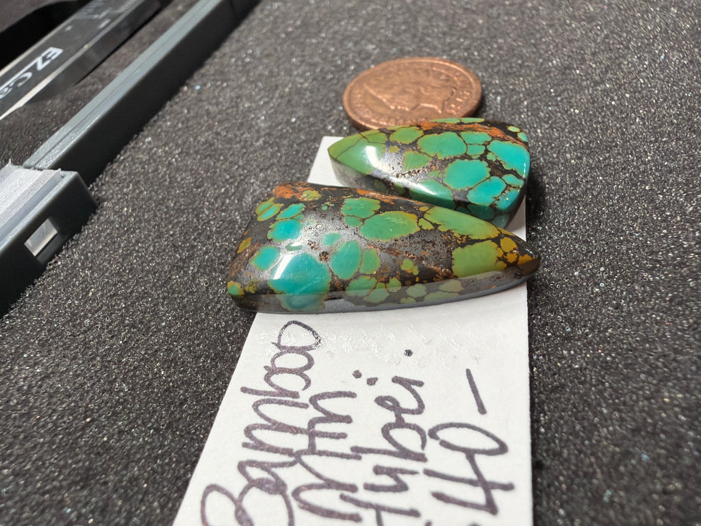 Two Stones for One Low Price! Polychrome Hubei Turquoise!
