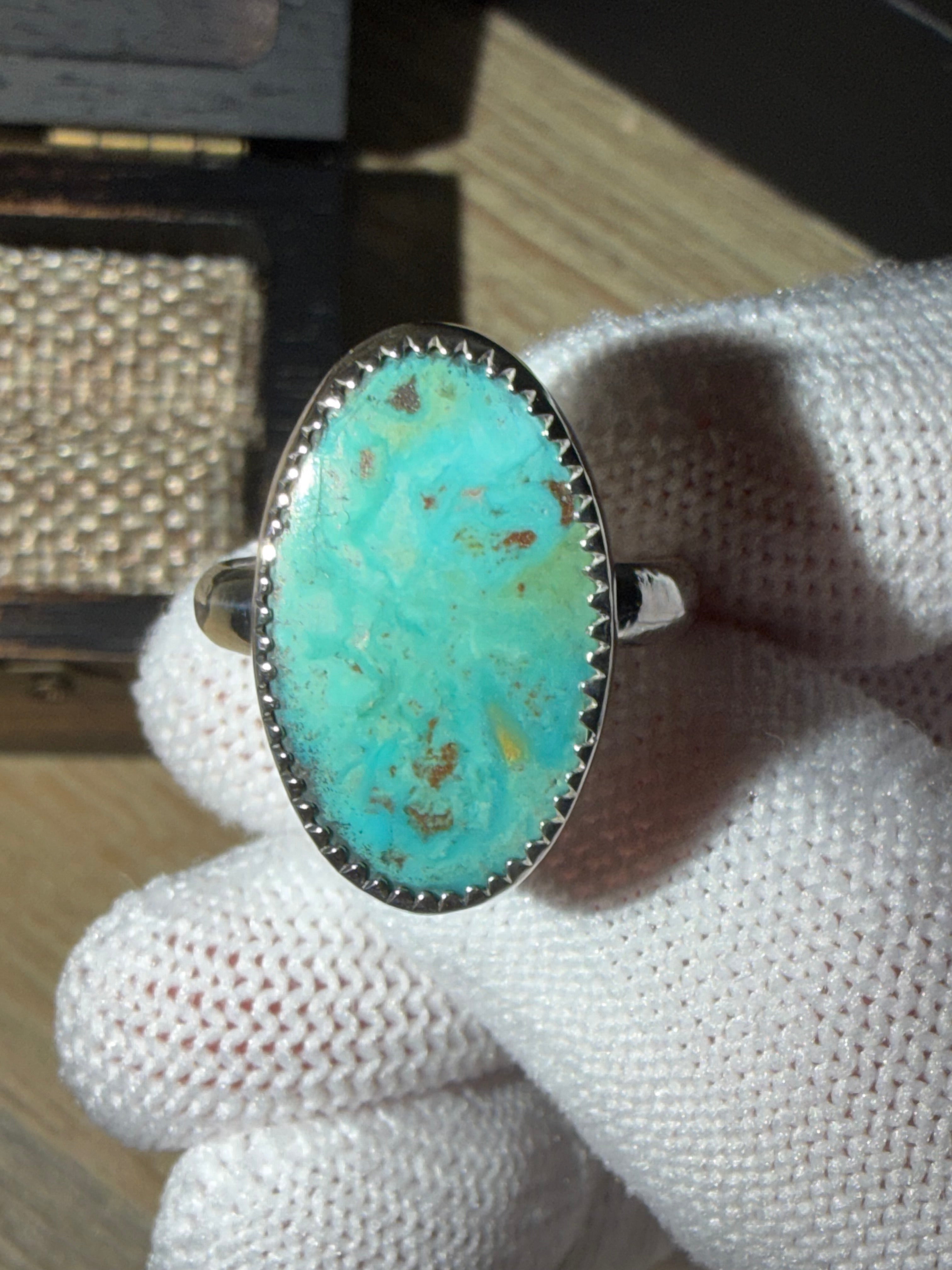 Natural Skyline Turquoise is Simply Stunning set in Sterling Silver!
