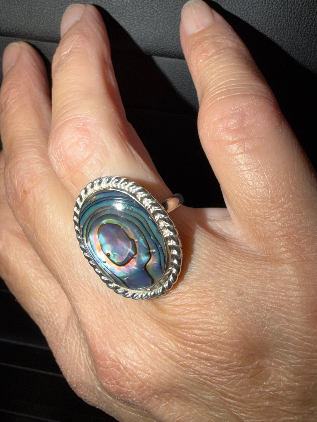 "NEW" Just added to the site! Abalone Shell Ring!!