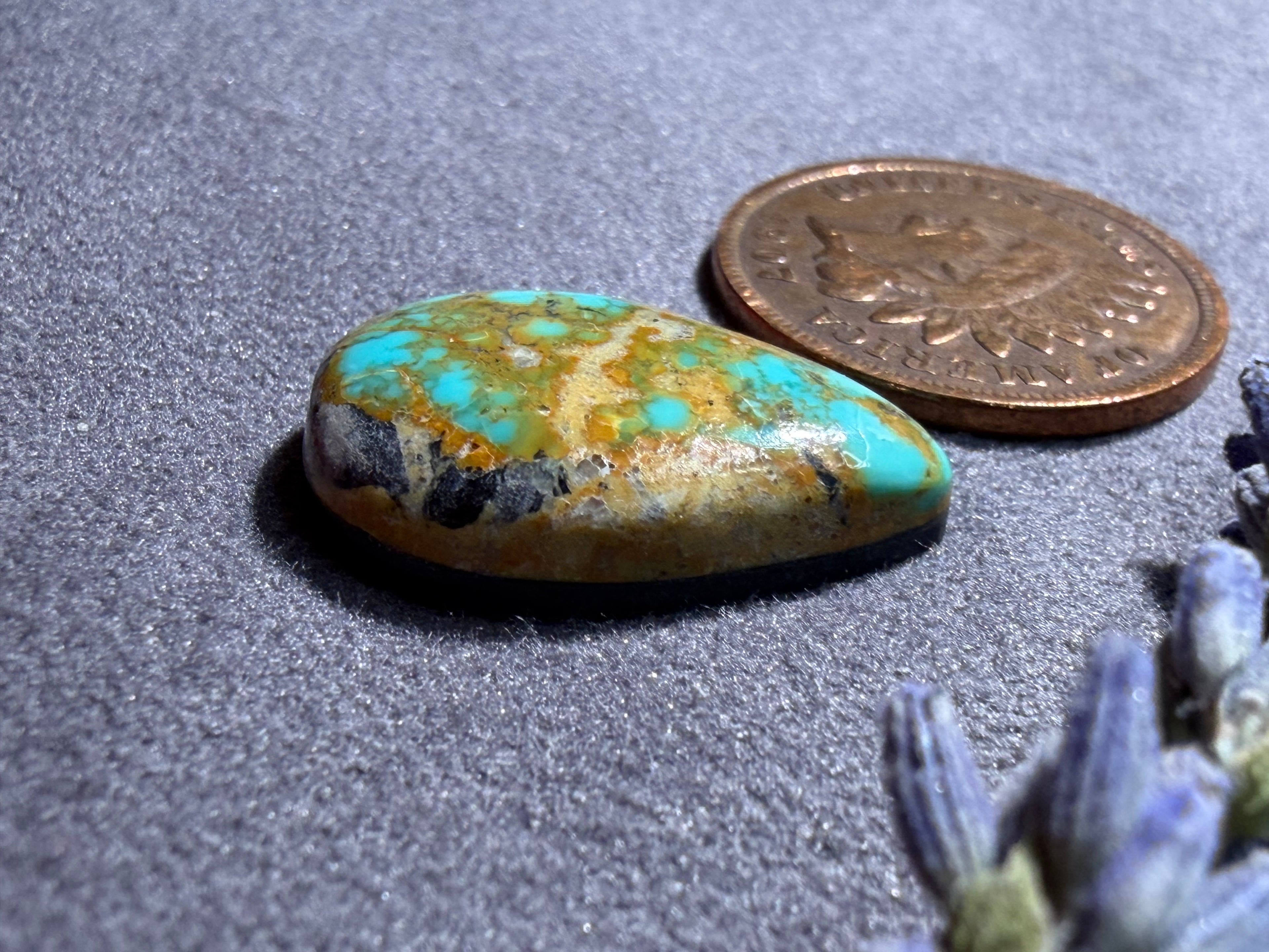 Stunning Natural BlackJack Turquoise Cabochon! On Sale!