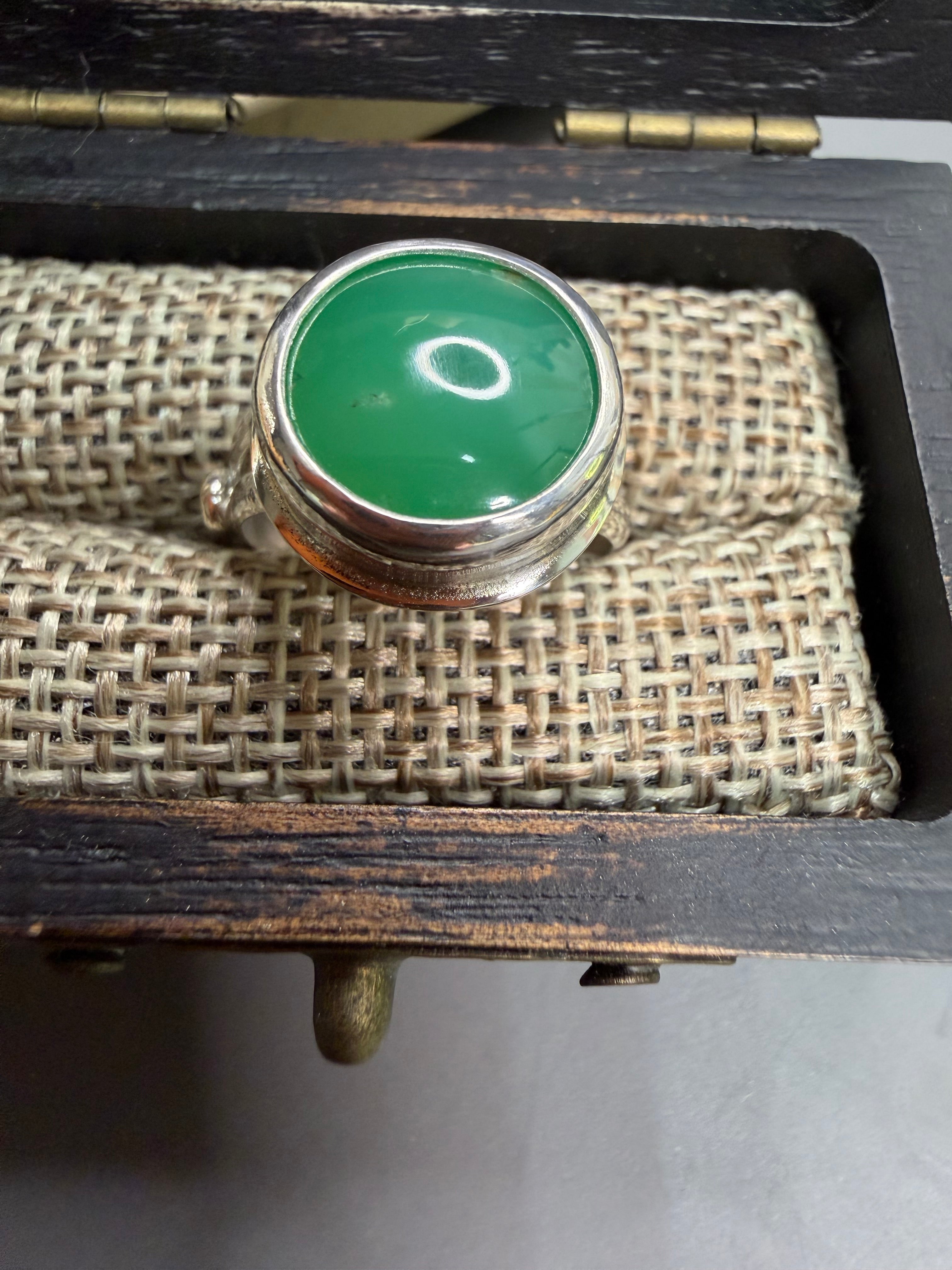 "NEW Listing" Australian Chrysoprase Ring, Size 6.5.