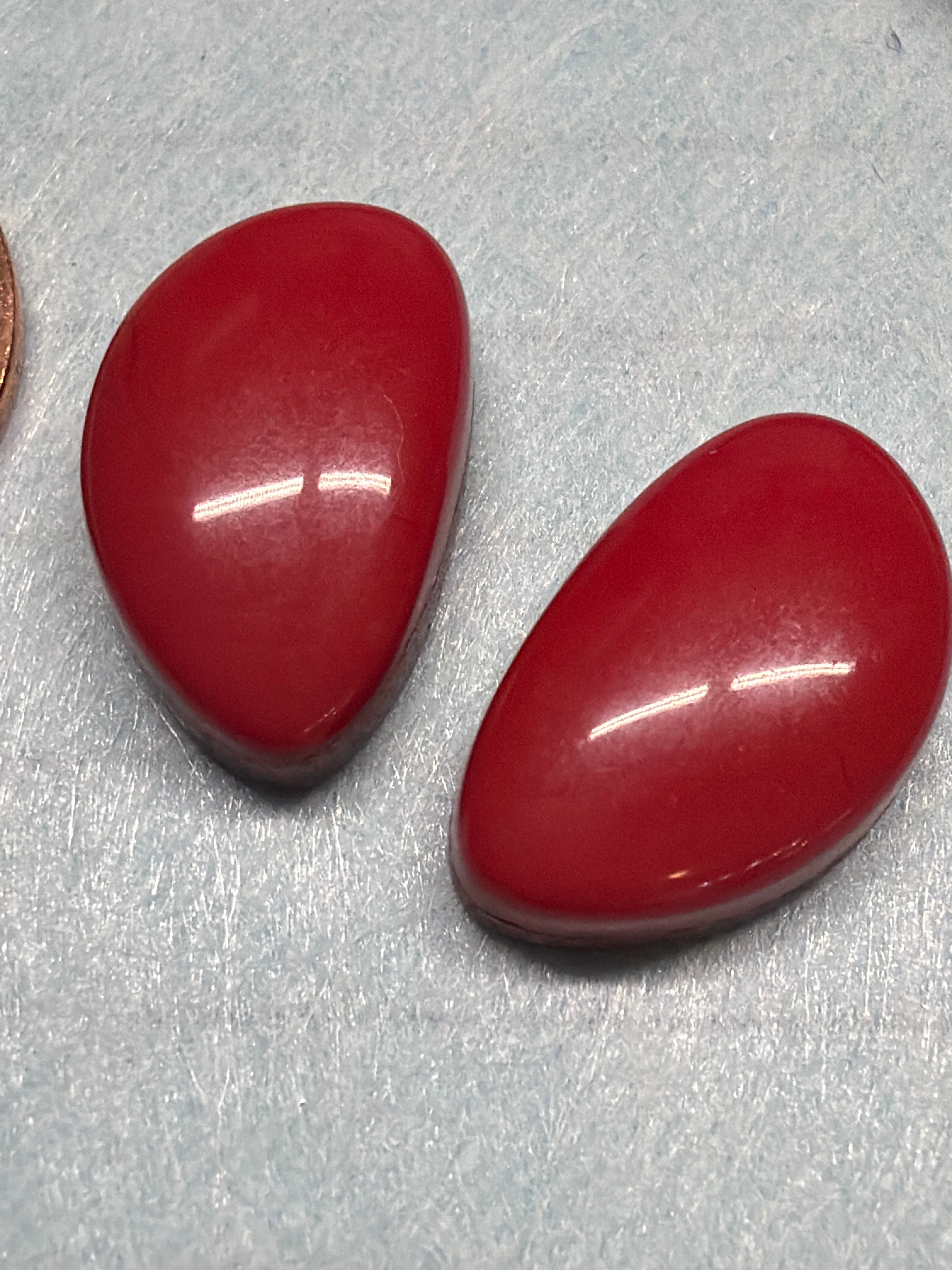 Bright RED Rosarita!! (2 Stone Set)!  On Sale!