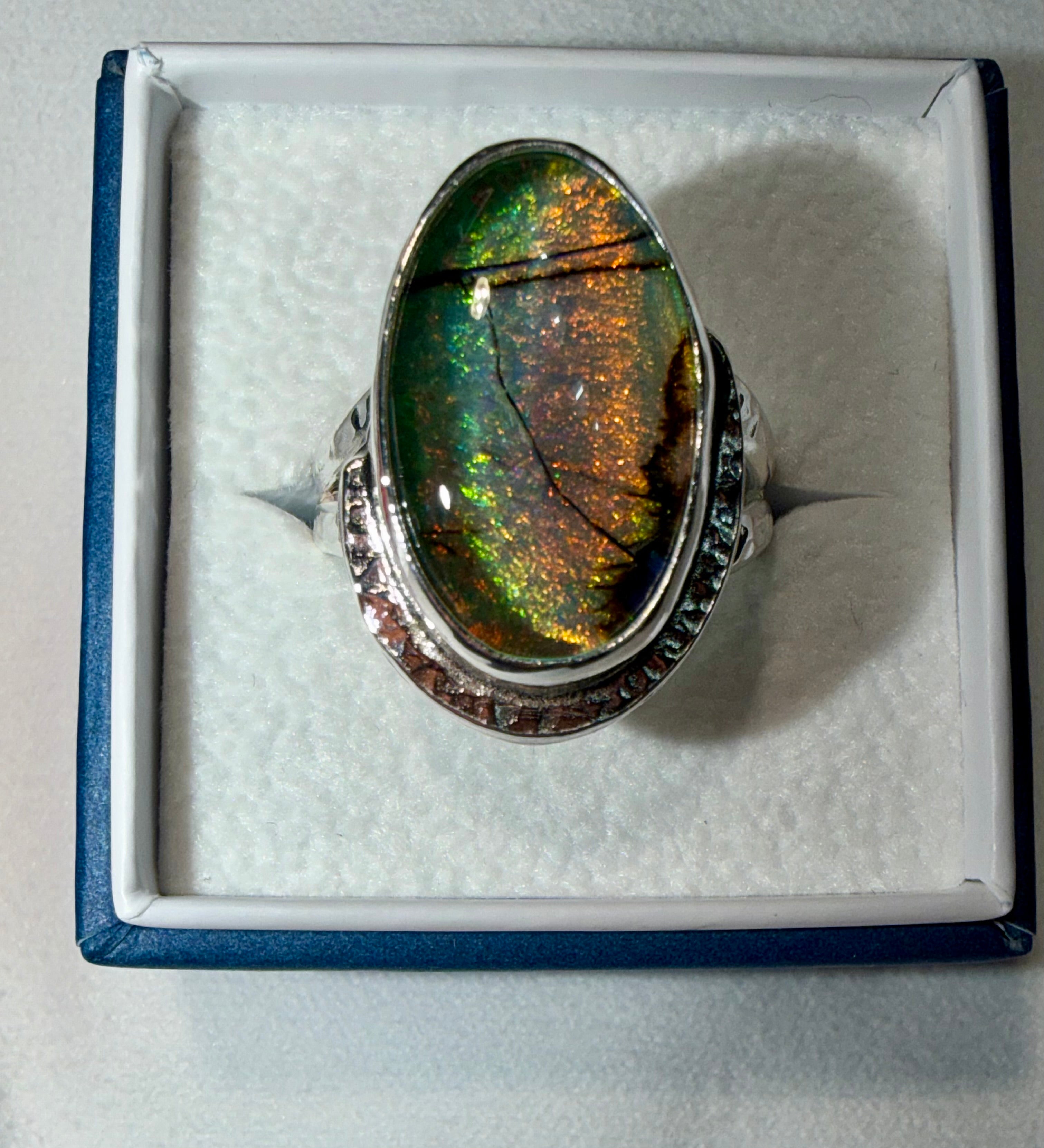 Just Listed!! Size 8.5! Quartz and Monarch Opal Ring!