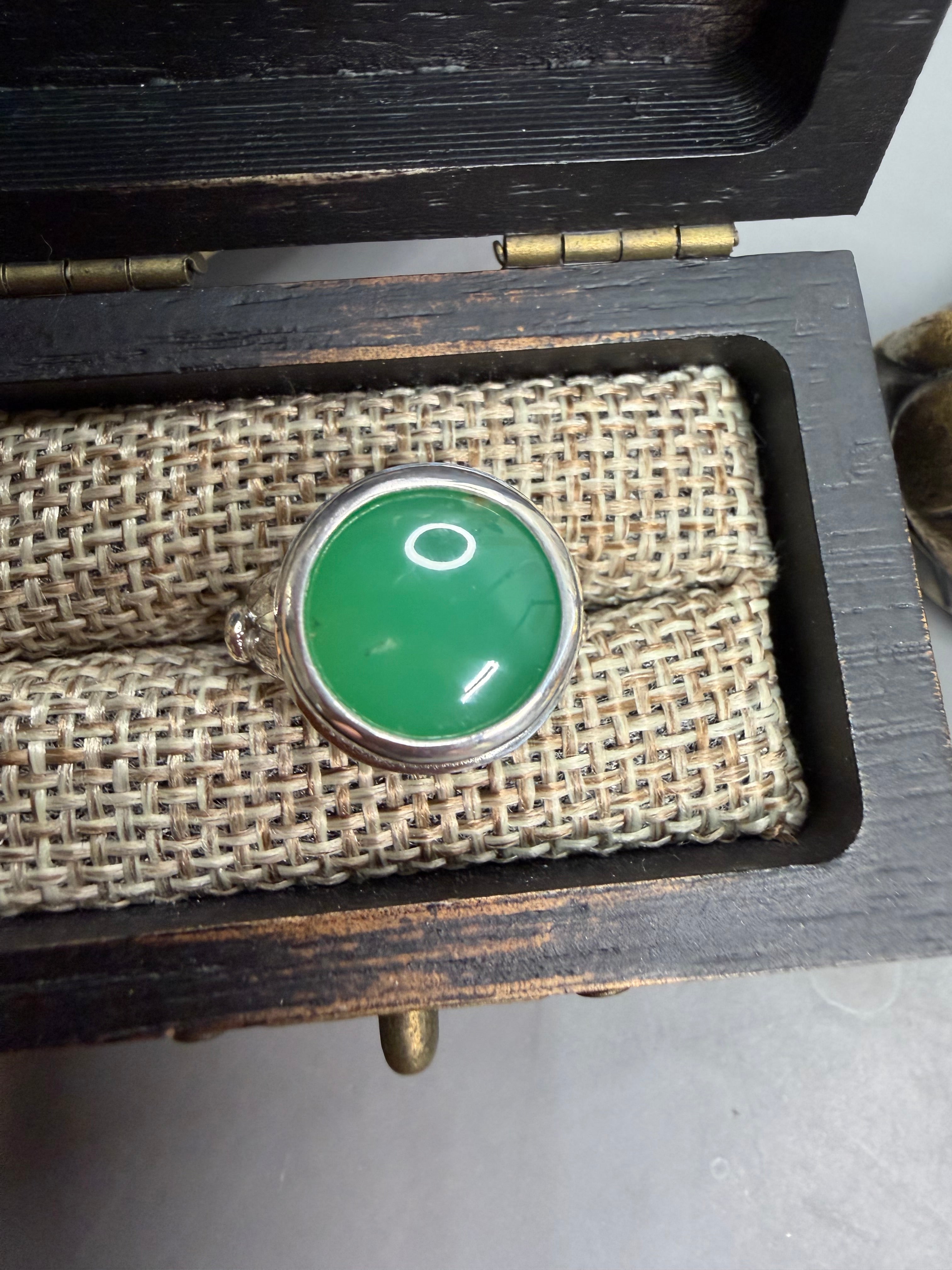 "NEW Listing" Australian Chrysoprase Ring, Size 6.5.