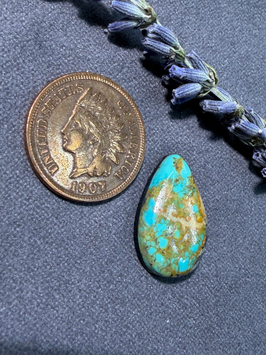 Stunning Natural BlackJack Turquoise Cabochon! On Sale!