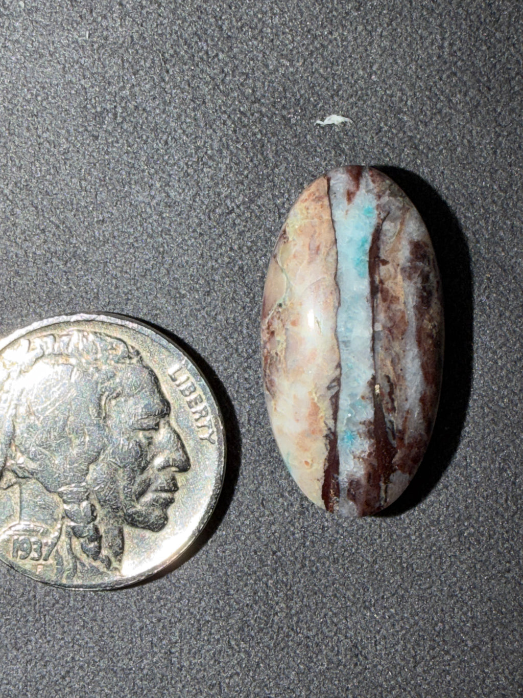So Incredibly Unique and Stunning - Bisbee Turquoise Cabochon! On Sale!