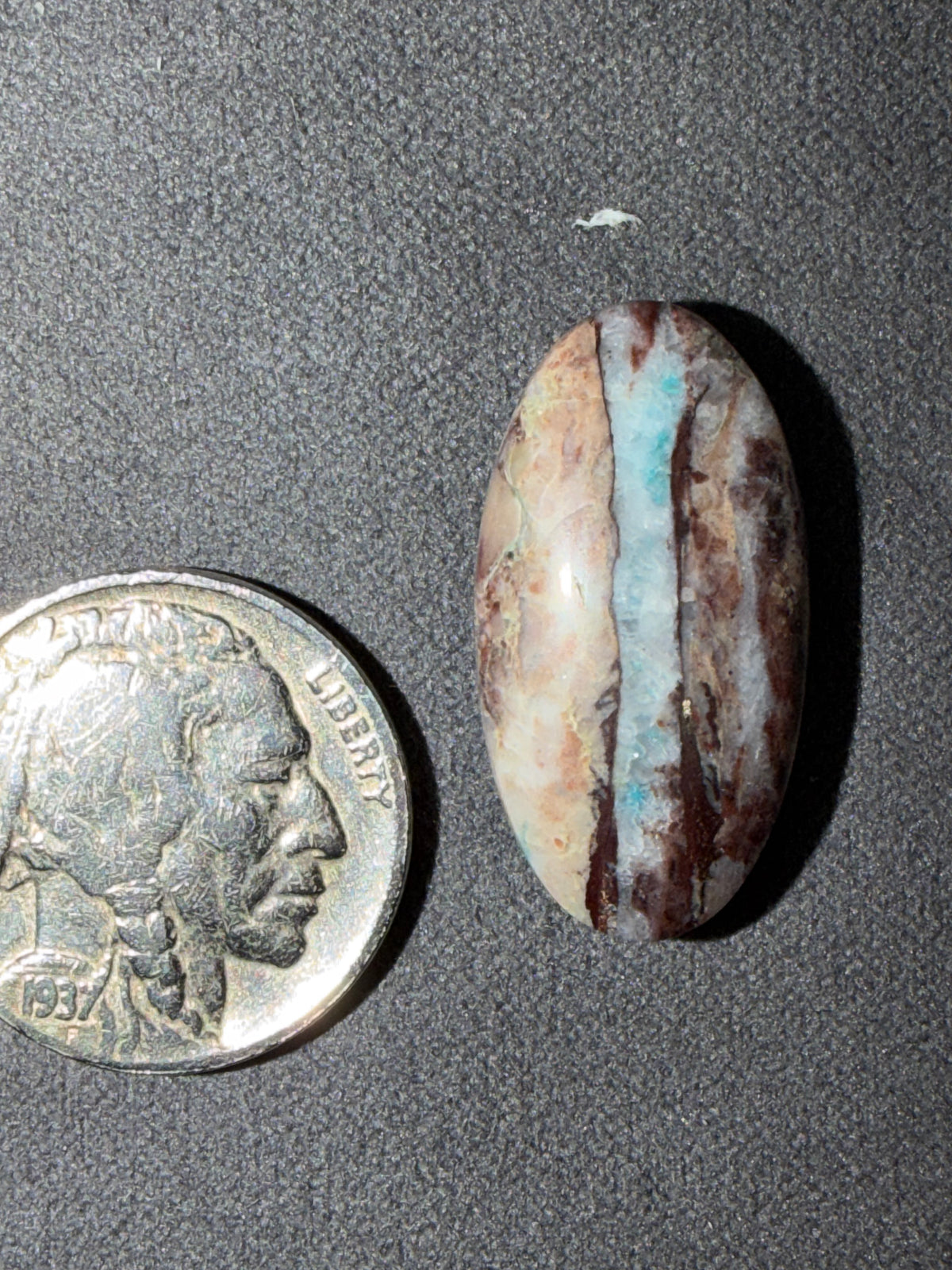So Incredibly Unique and Stunning - Bisbee Turquoise Cabochon! On Sale!