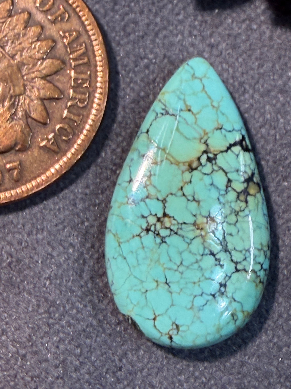 Sky Blue Natural BlackJack Turquoise Cabochon! On Sale!