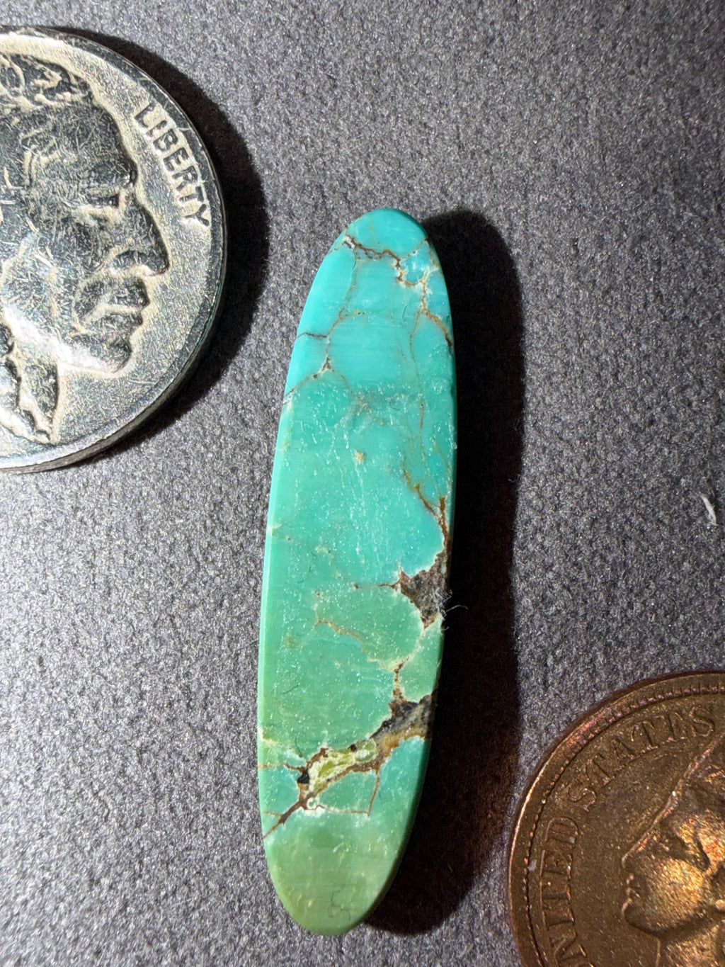 This Royston Cabochon has a stunning display of colors! Unbacked! On Sale!