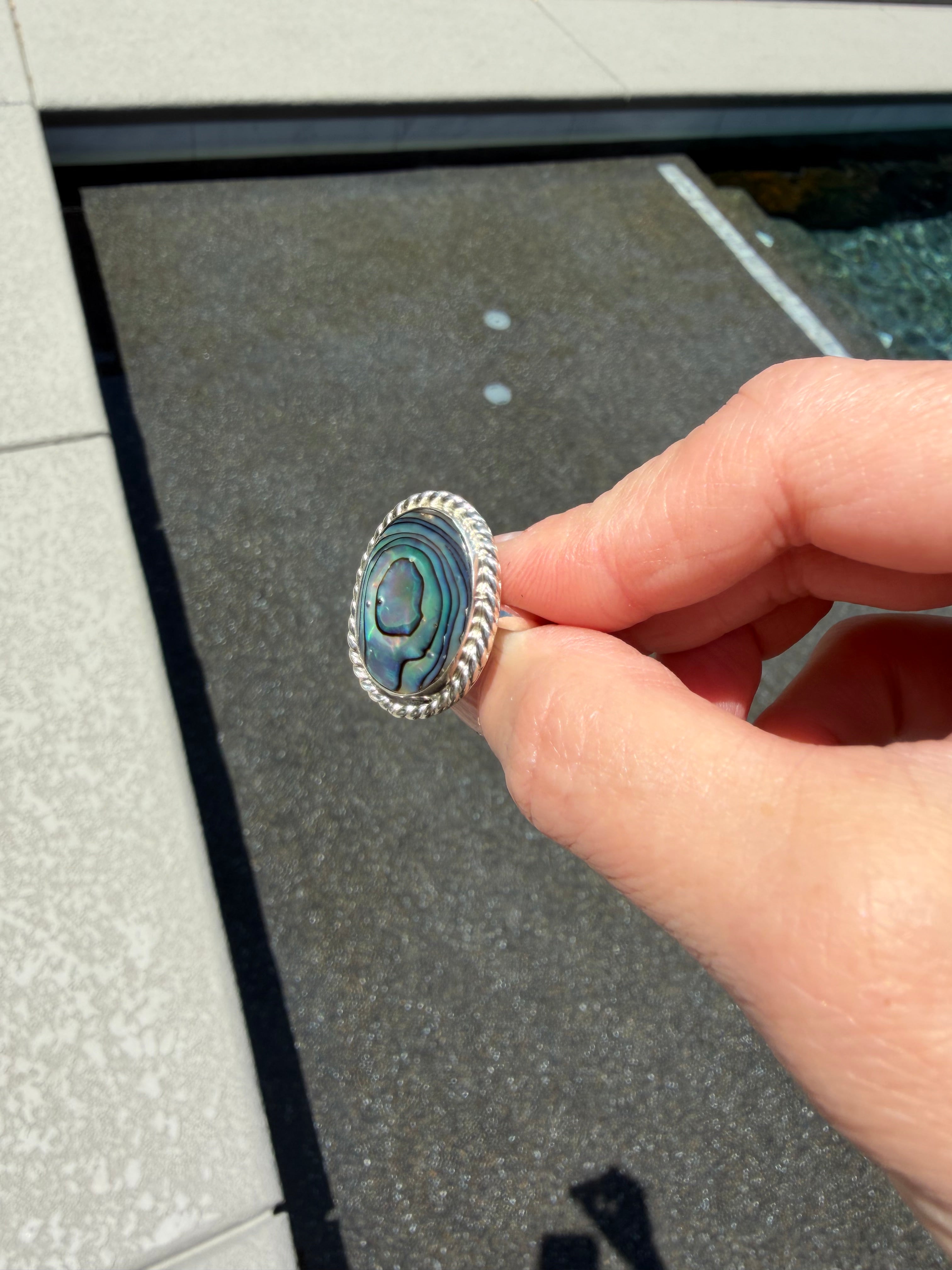 "NEW" Just added to the site! Abalone Shell Ring!!
