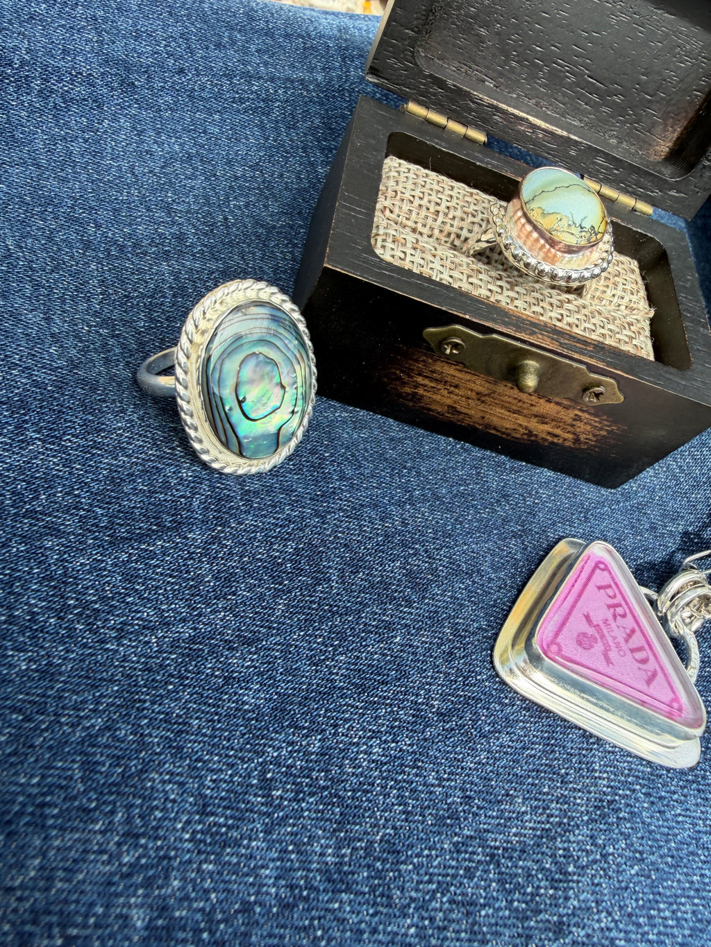 "NEW" Just added to the site! Abalone Shell Ring!!