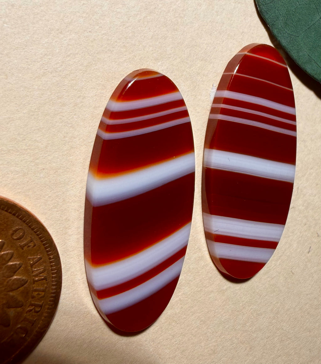 A Pair of Sardonyx! Stunning!  - High Quality Sardonyx - On Sale! (Unbacked)